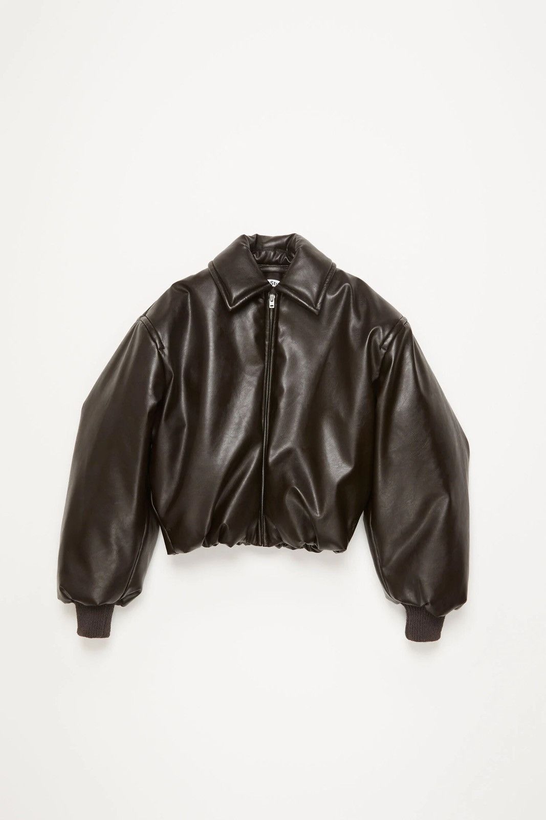 Acne Studios Acne Studios Coated Bomber Jacket – Dark Brown Size L / US 10 / IT 46 - 1 Thumbnail