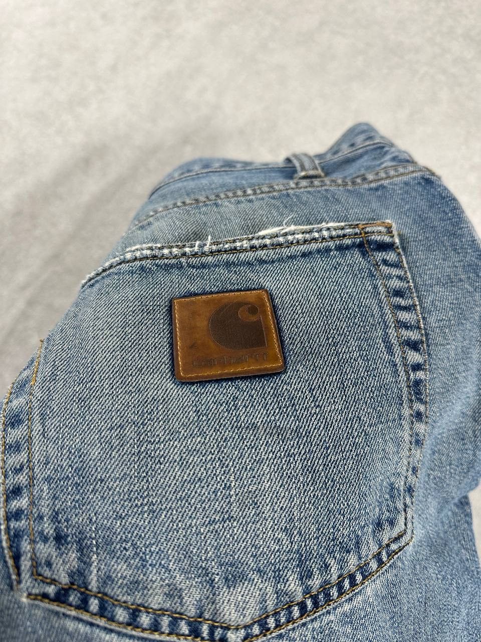 Carhartt Wip Vintage Carhartt Klondike Cut Of Denim Shorts Size US 33 - 6 Thumbnail