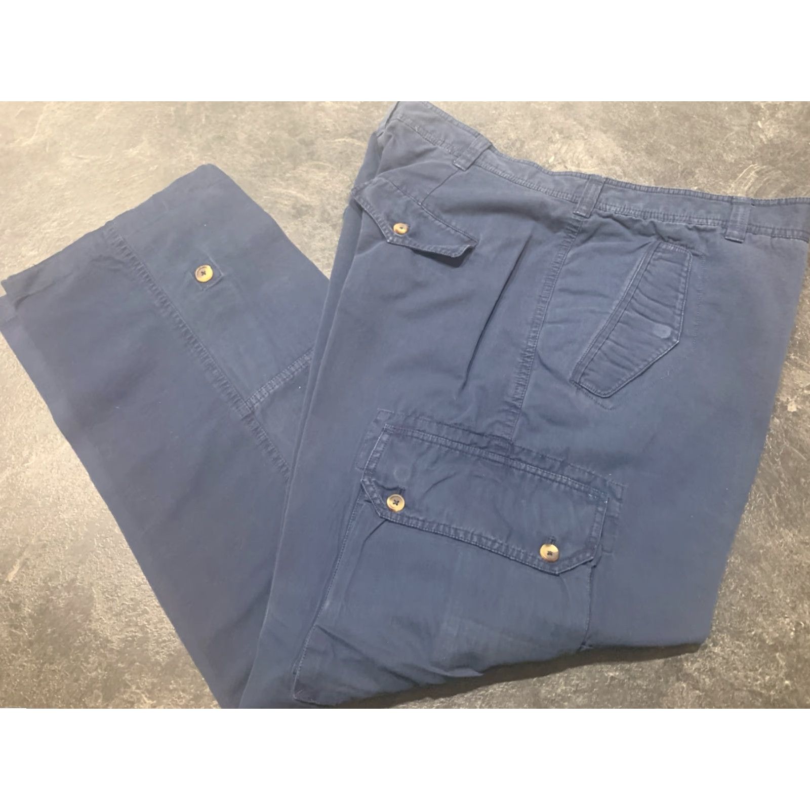 Vintage J L Powell Casual Cargo Pants 40x31 Blue Cotton Mens Size US 40 / EU 56 - 3 Thumbnail
