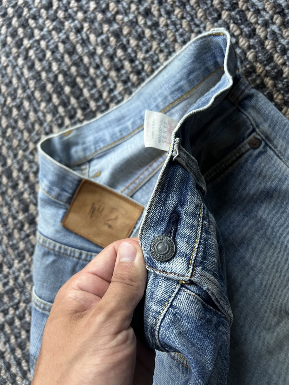 Evisu 00’s Evisu Daicock Distressed Denim Jeans Lot 2 Rare Size US 33 - 10 Thumbnail