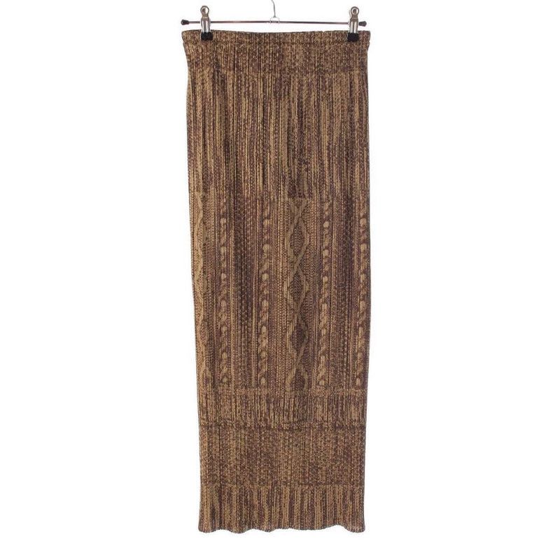 Issey Miyake Issey Miyake size:2 Beige braided knitted pattern pleated Size 31" - 2 Thumbnail
