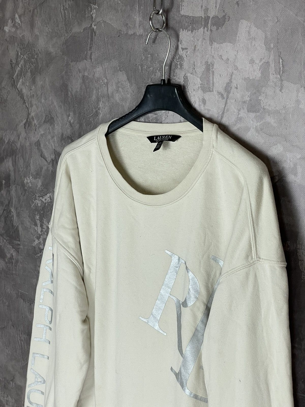 Japanese Brand × Polo Ralph Lauren Vintage Women’s Polo Ralph Lauren White Basic Sweatshirt Size L / US 10 / IT 46 - 8 Thumbnail
