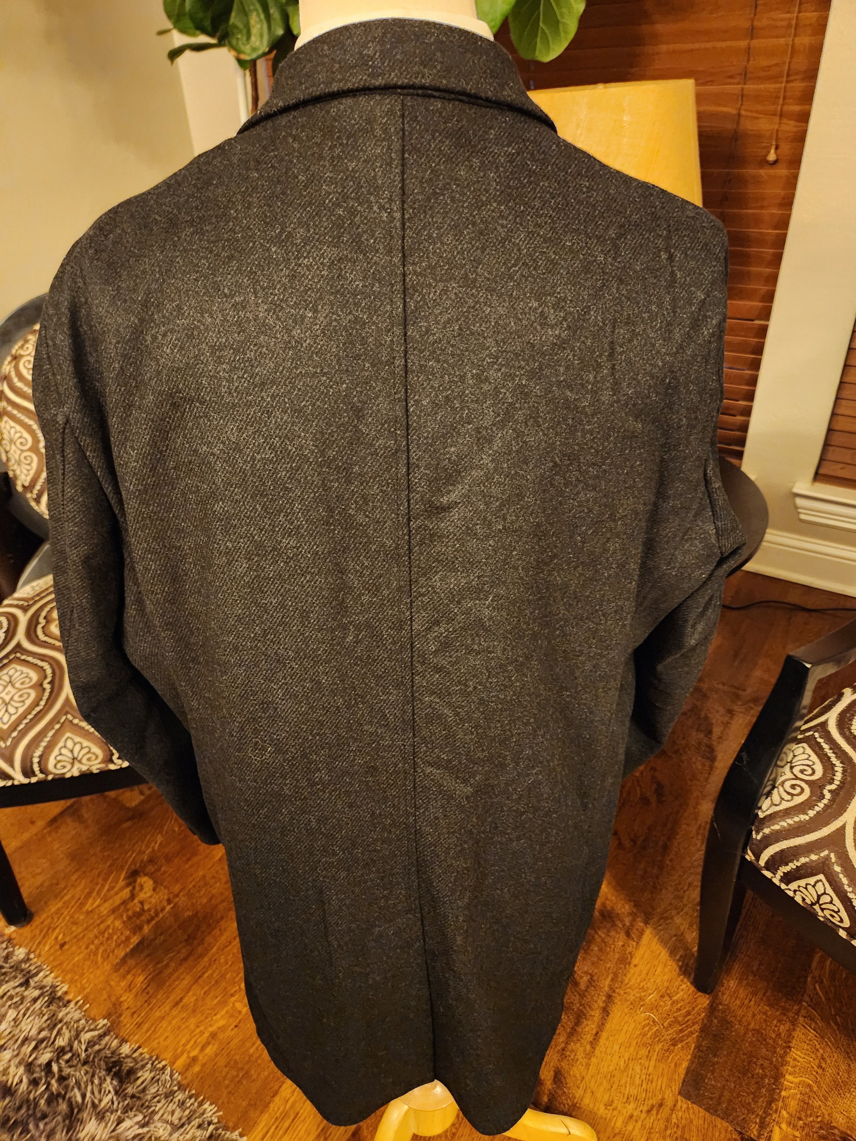 Cremieux NWOT Men's Wool Blend Dark Gray Overcoat Size US XXL / EU 58 / 5 - 2 Thumbnail