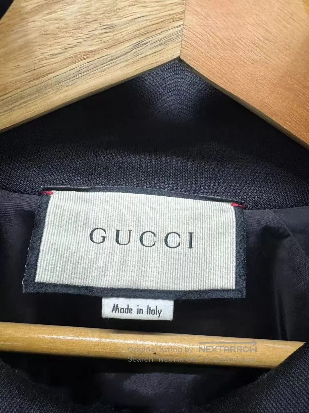 Gucci Black Patterned Sleeve Zip-Up Jacket XL. Size US XL / EU 56 / 4 - 5 Thumbnail