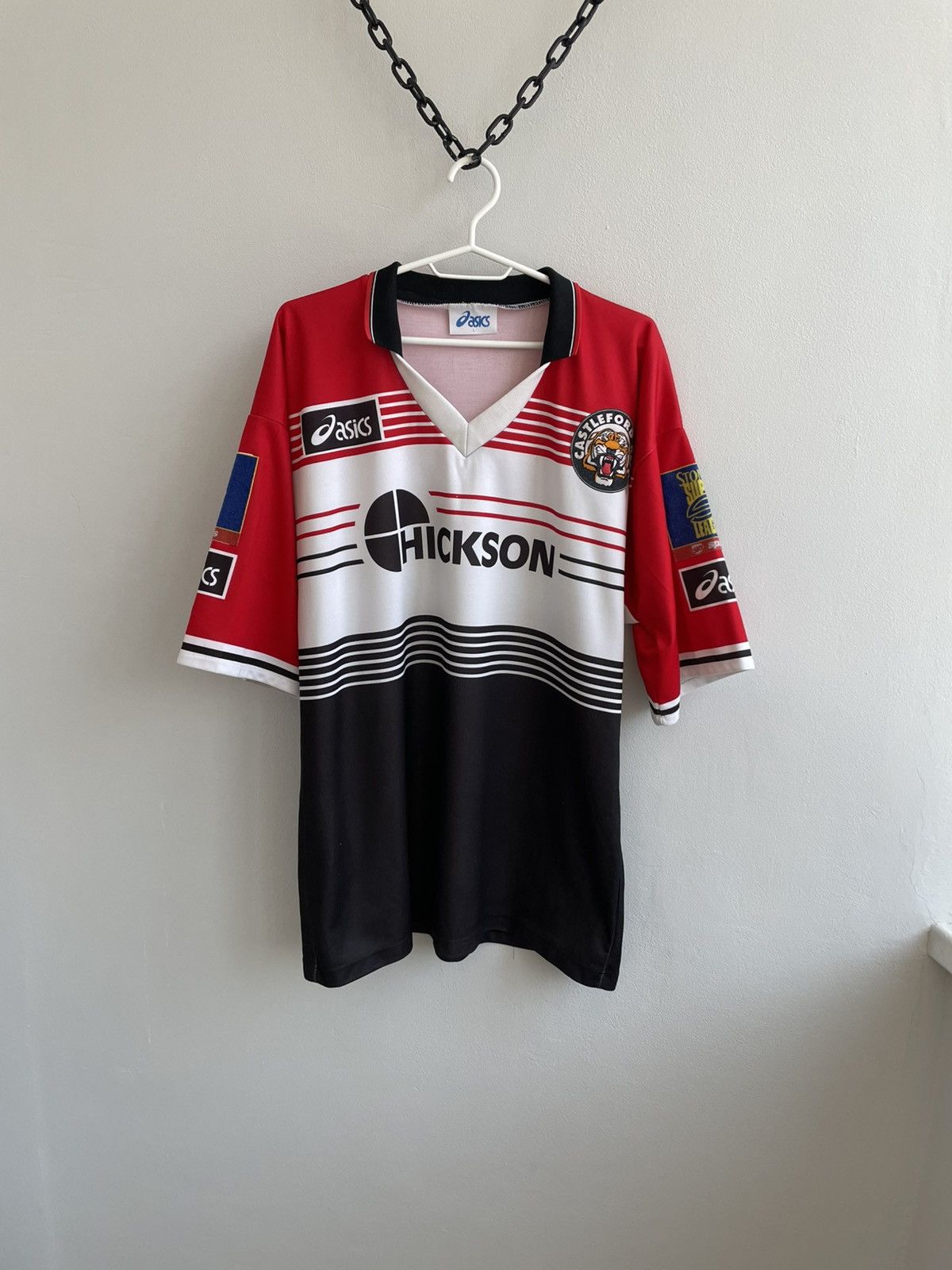 Asics Castleford Tigers 1995 1996 Premiership Rugby Jersey Shirt Size US L / EU 52-54 / 3 - 1 Thumbnail