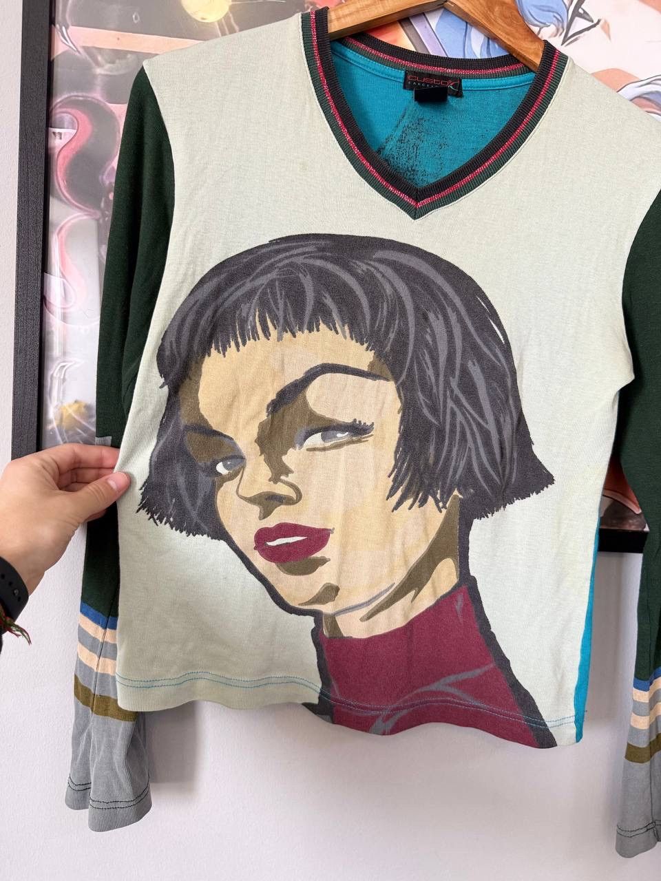Custo Barcelona Y2K Long sleeve blouse top like jpg Gaultier bjork 00s print Size M / US 6-8 / IT 42-44 - 3 Thumbnail