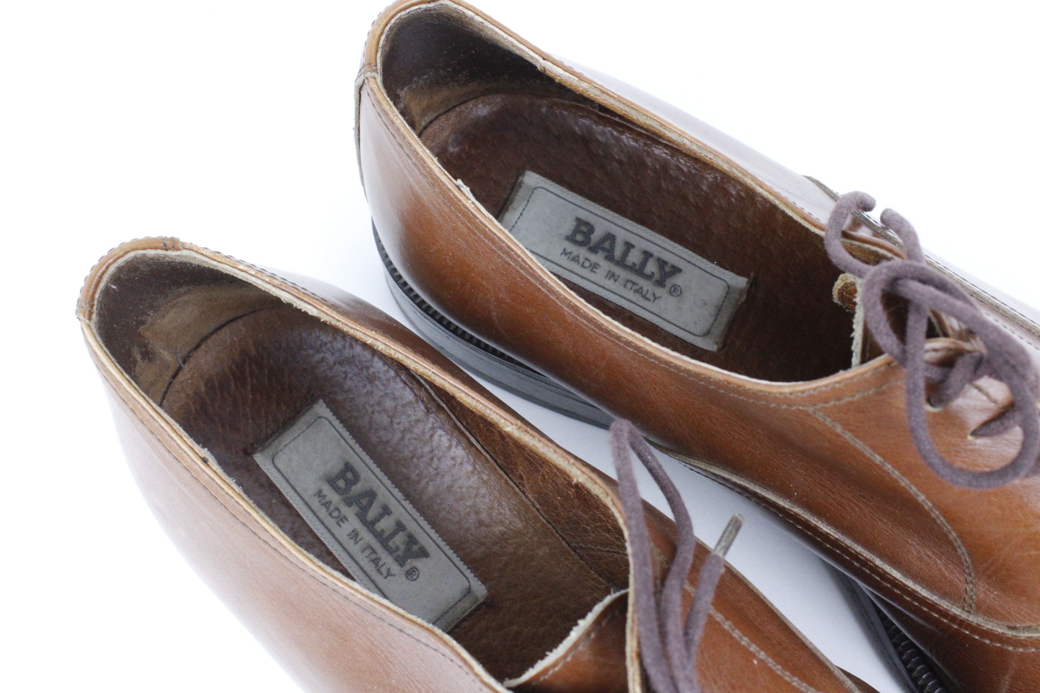 Bally × Vintage Vintage Bally Brown Leather Derby Shoes 45 Size US 12 / EU 45 - 8 Thumbnail