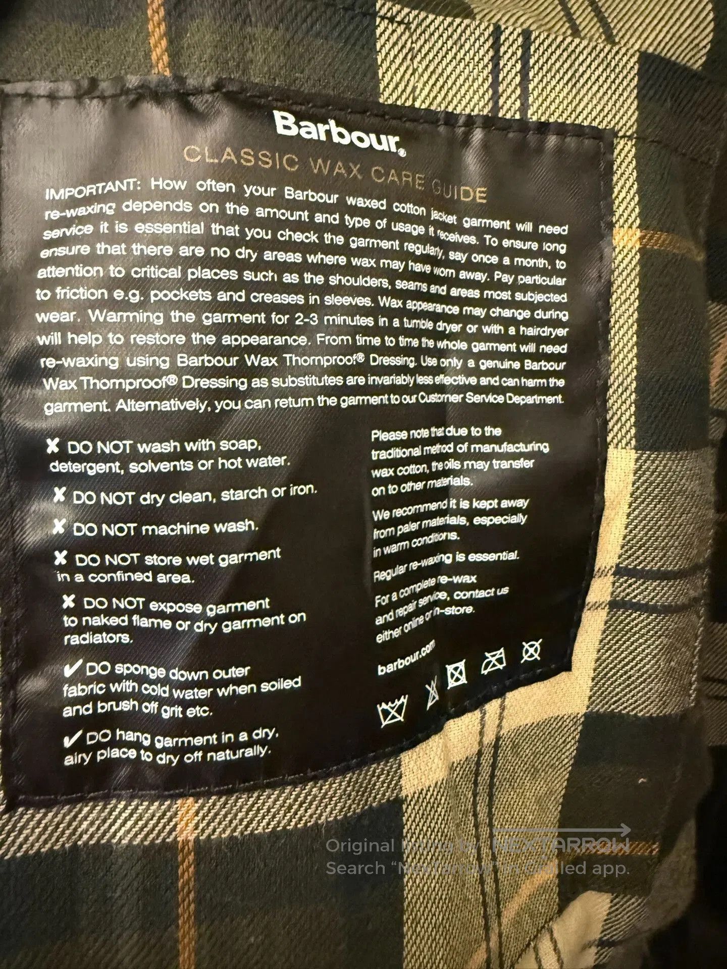 Barbour Barbour Men's Waxed Lapel Jacket. Size US XS / EU 42 / 0 - 4 Thumbnail