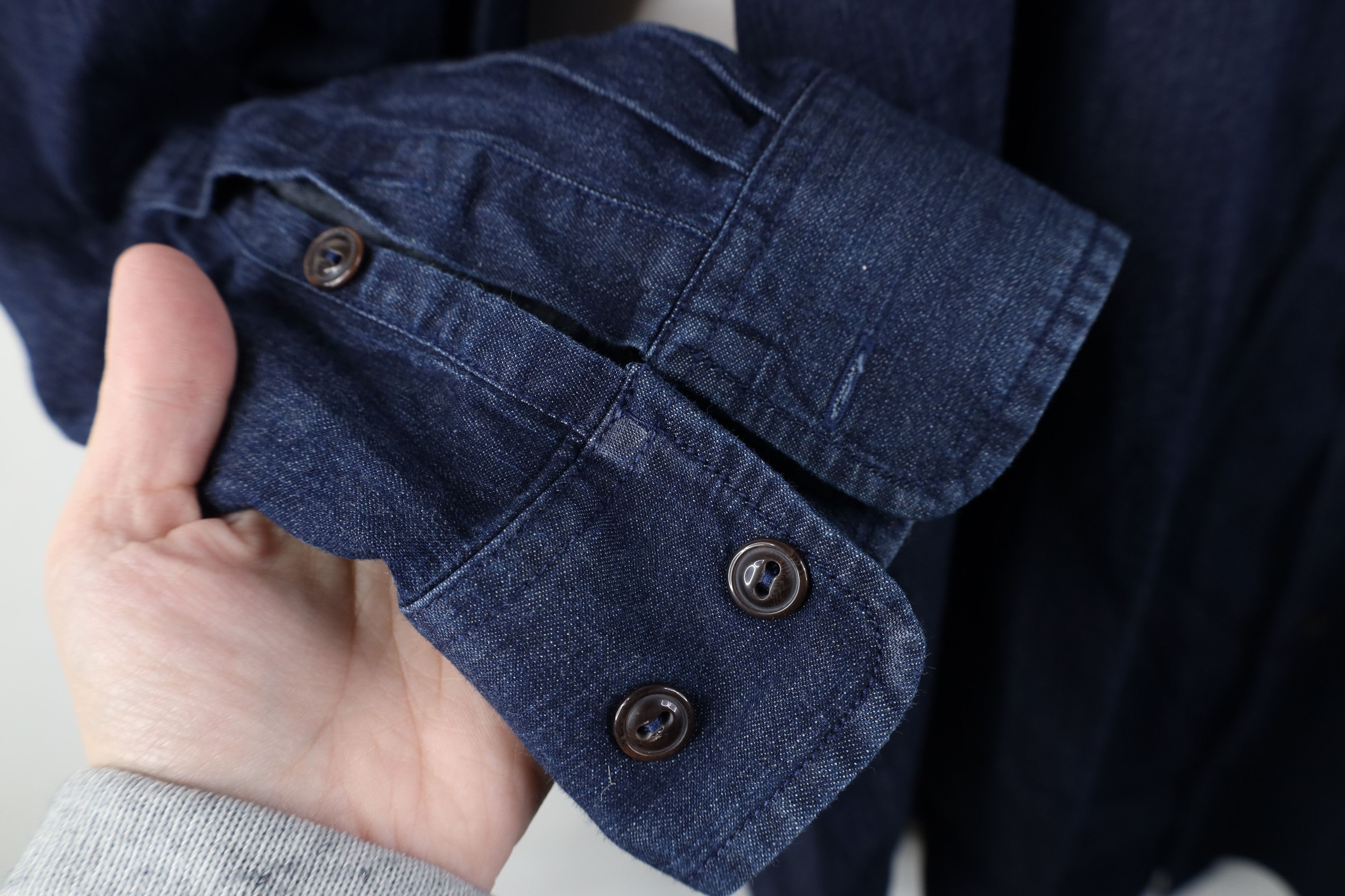 Orvis Vintage Orvis Denim Collared Button Down Shirt Indigo Size US XXL / EU 58 / 5 - 7 Thumbnail