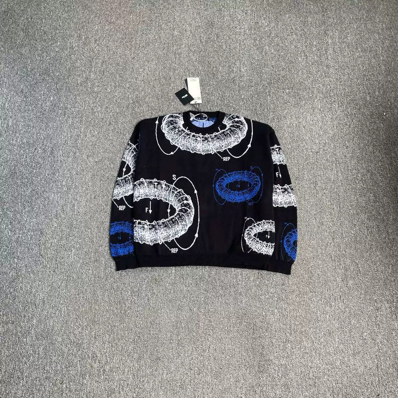 Msftsrep MSFTSREP Black Graffiti Donut Knit Sweater Size US M / EU 48-50 / 2 - 1 Thumbnail