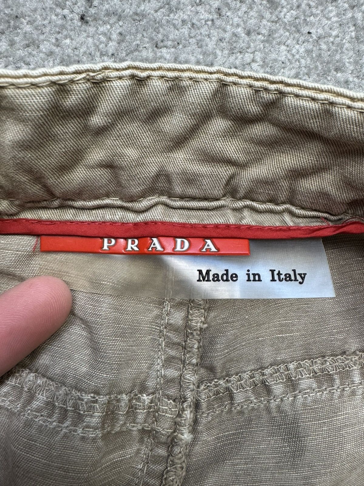Prada Prada sport 2000s padded biker style trousers beige Size US 31 - 5 Thumbnail