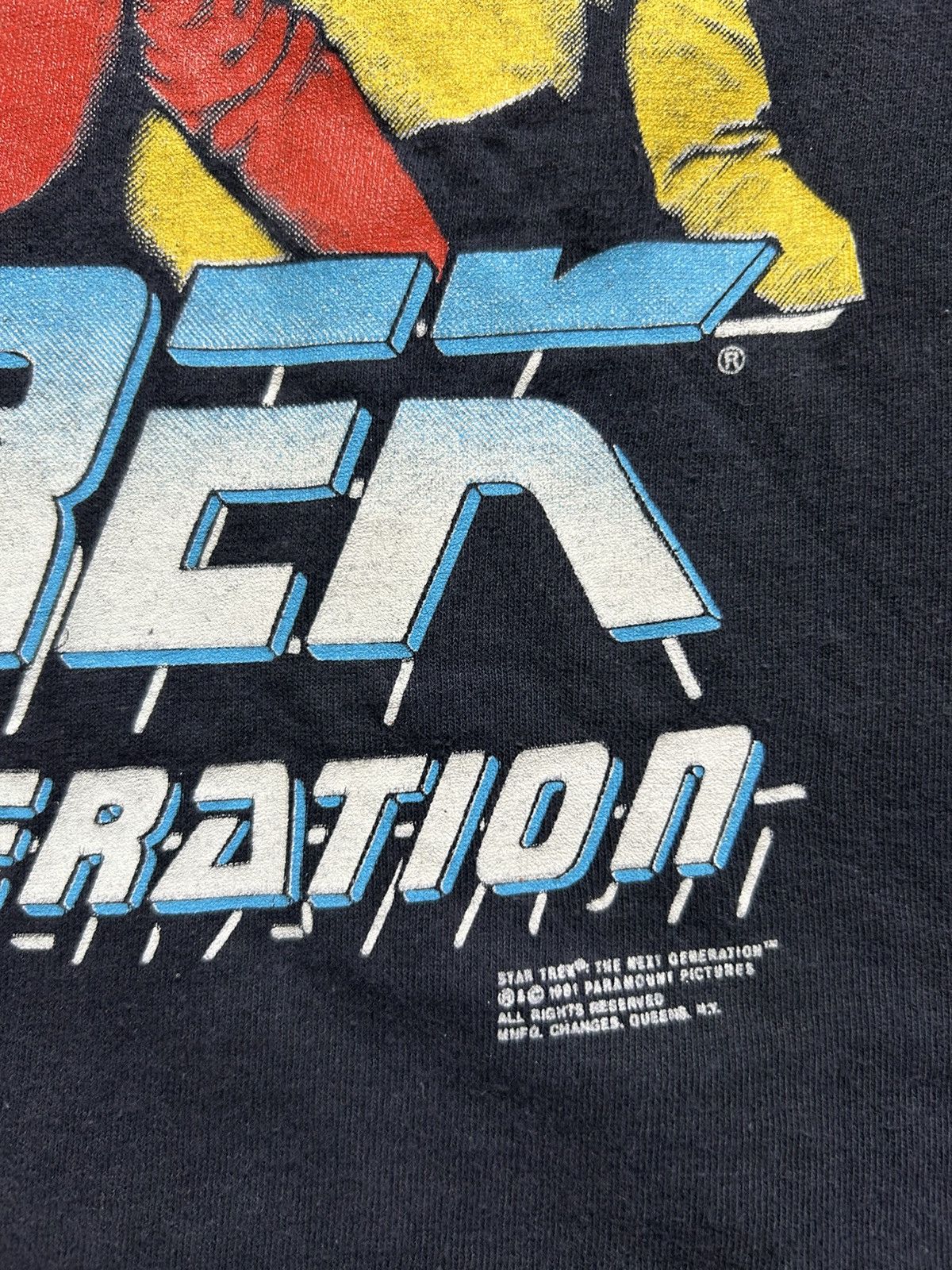Vintage Vintage 90s Star Trek The Next Generation Tee USA Single Size US L / EU 52-54 / 3 - 3 Thumbnail