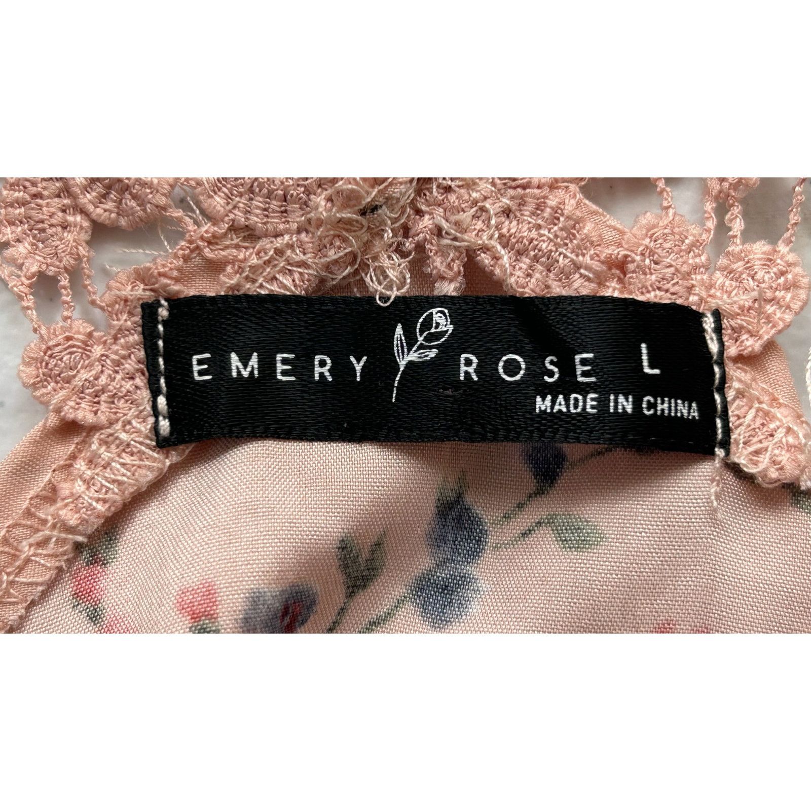 Other Emery Rose | Floral Lightweight Tank Top Blouse | Large Size L / US 10 / IT 46 - 3 Thumbnail