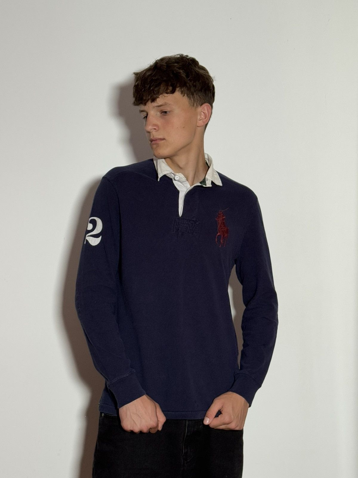 Polo Ralph Lauren Vintage Polo Ralph Lauren Rugby Long Sleeve Number 2 Y2K Size US M / EU 48-50 / 2 - 1 Thumbnail