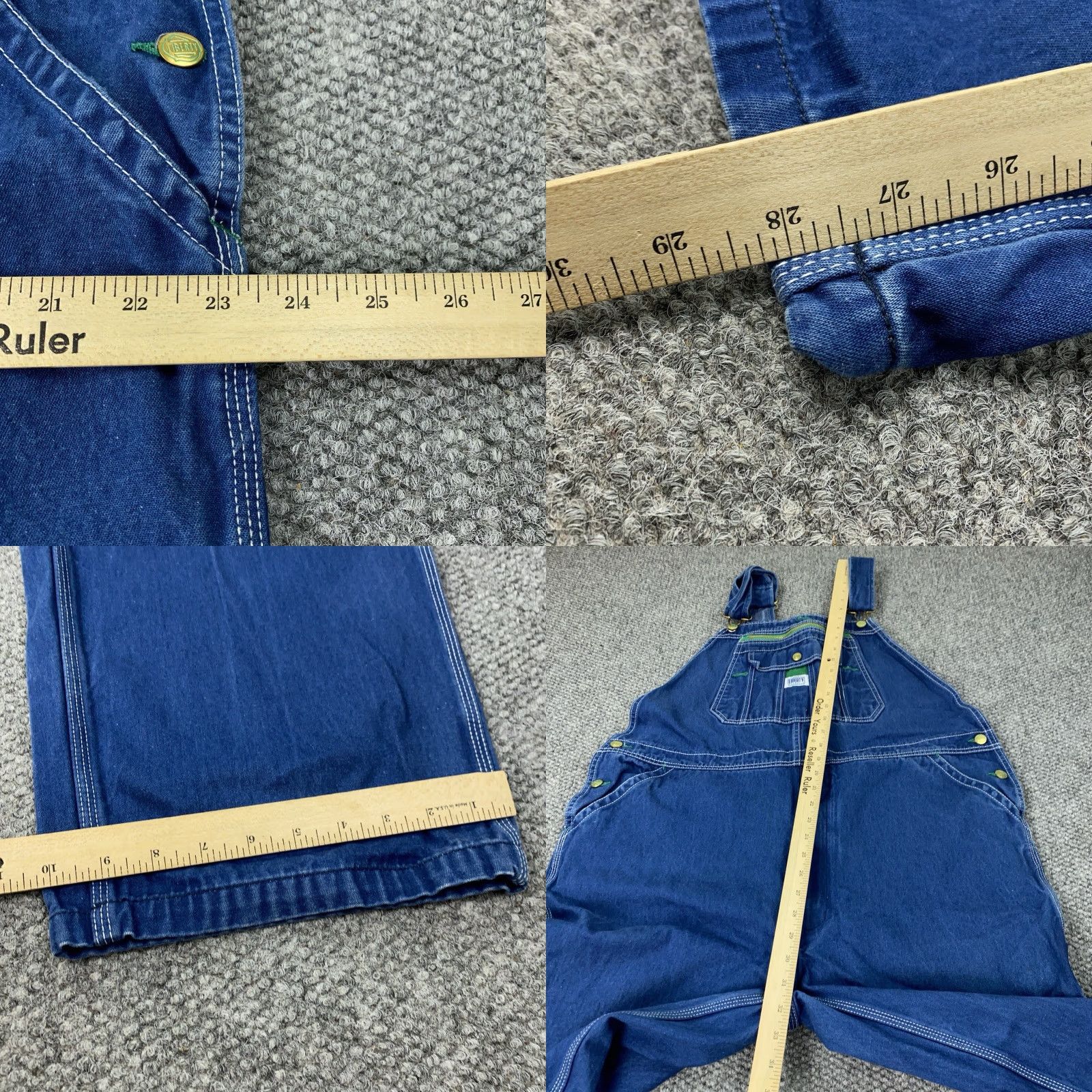 Vintage VINTAGE Liberty Denim Overalls Mens 42x30 Jeans 5-Pocket Blue 90s Hipster USA - Workwear Utility Pants Mens Size US 42 / EU 58 - 8 Thumbnail