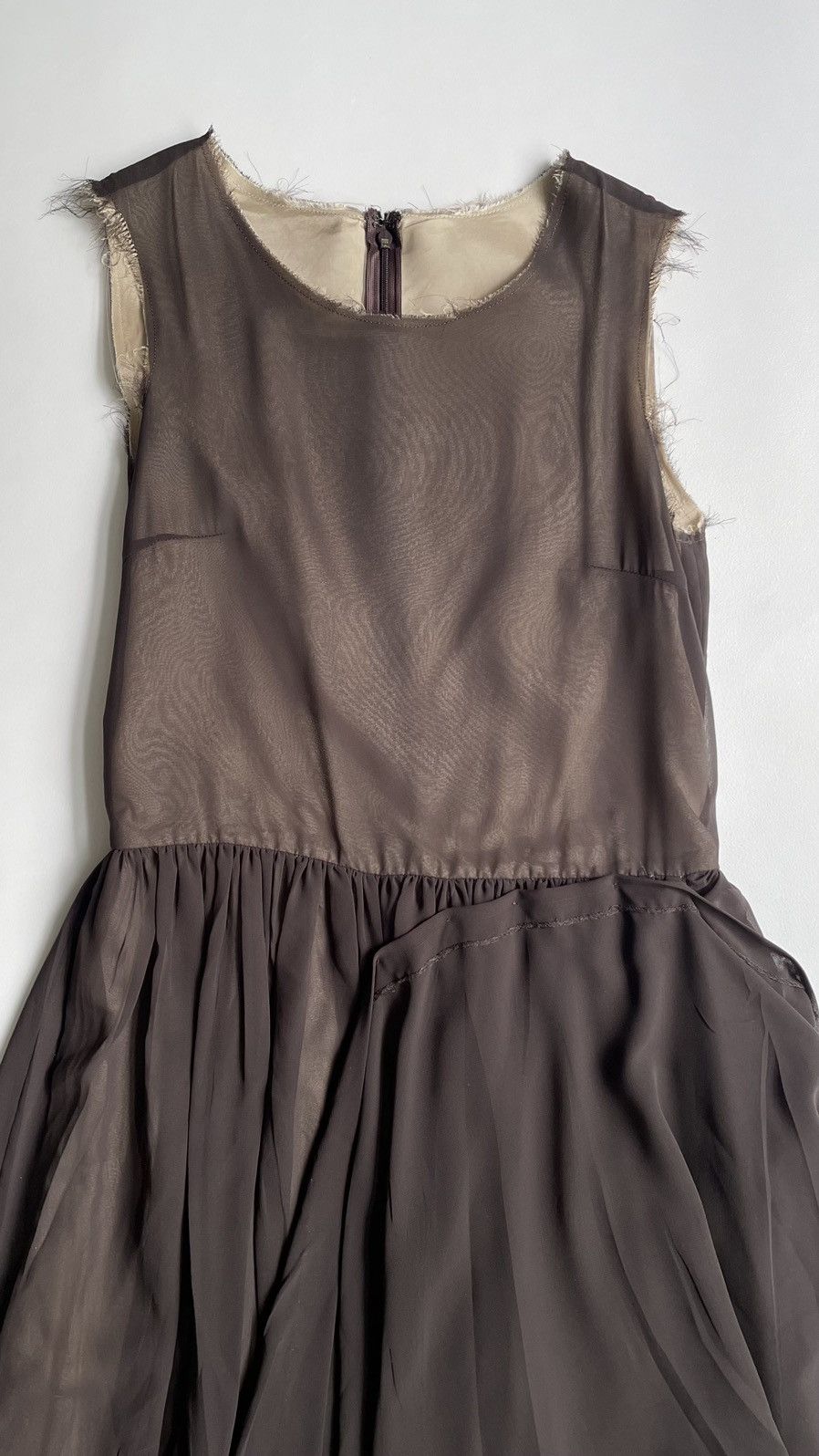 Maison Margiela S/S 03 Raw Edge Lifted Up Skirt Dress Size M / US 6-8 / IT 42-44 - 2 Thumbnail