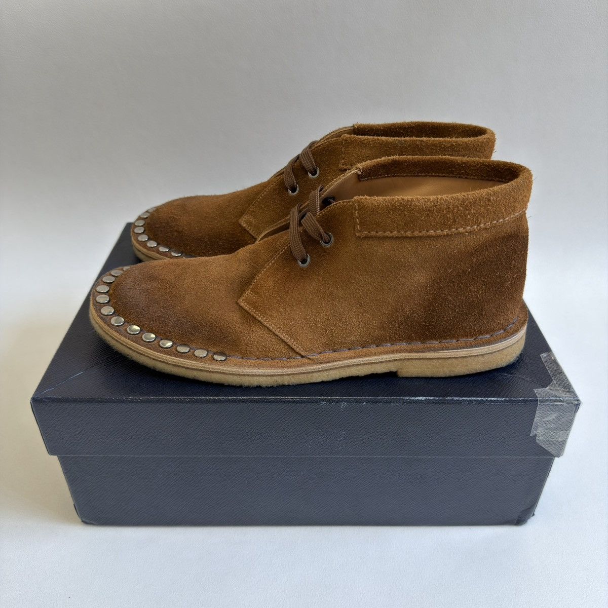 Prada A/W 17 ‘Studded’ Suede Chukka Boots Size US 8 / EU 41 - 23 Thumbnail