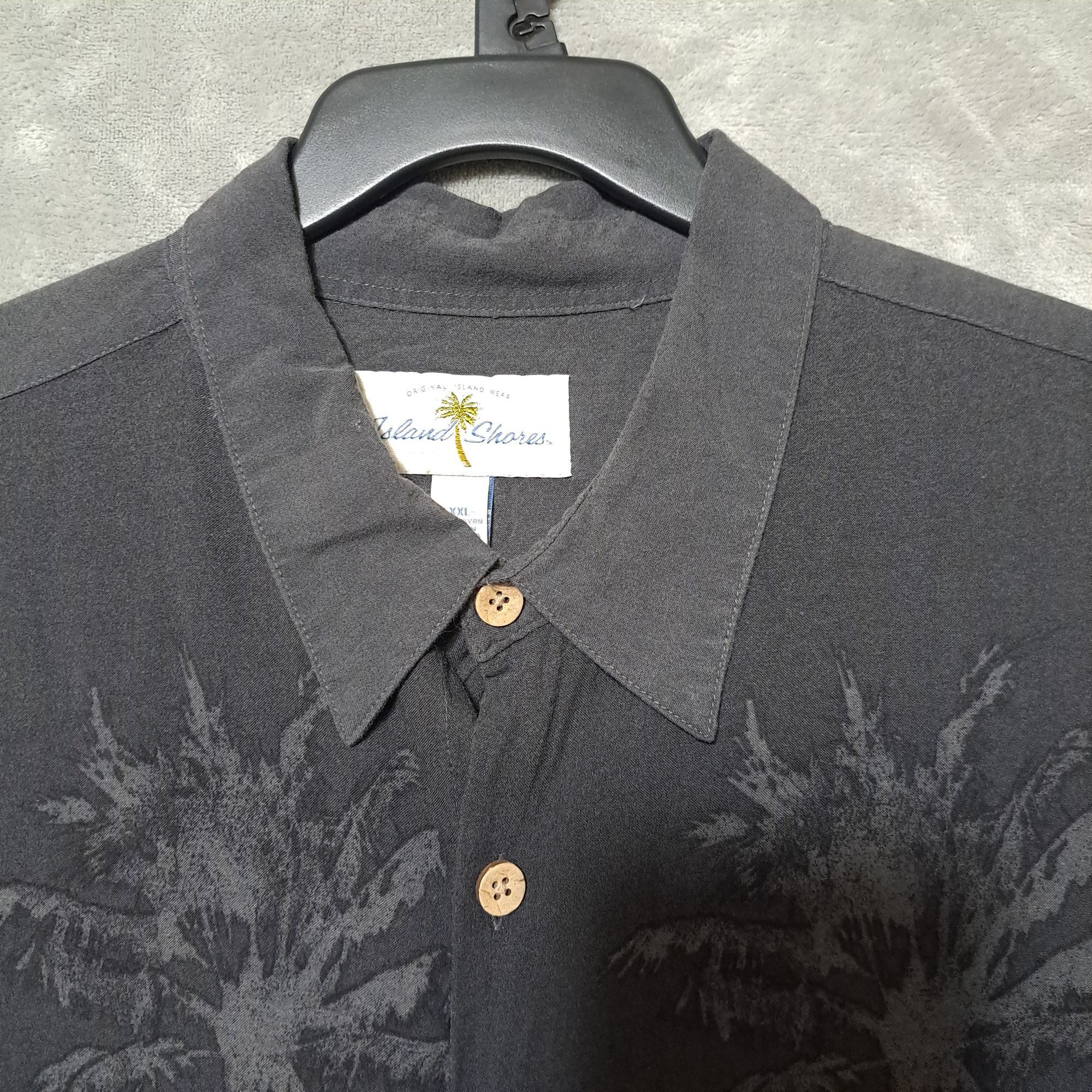 Island Shores Island Shores Shirt Mens XXL Black Hawaiian Button Up Short Size US XXL / EU 58 / 5 - 5 Thumbnail
