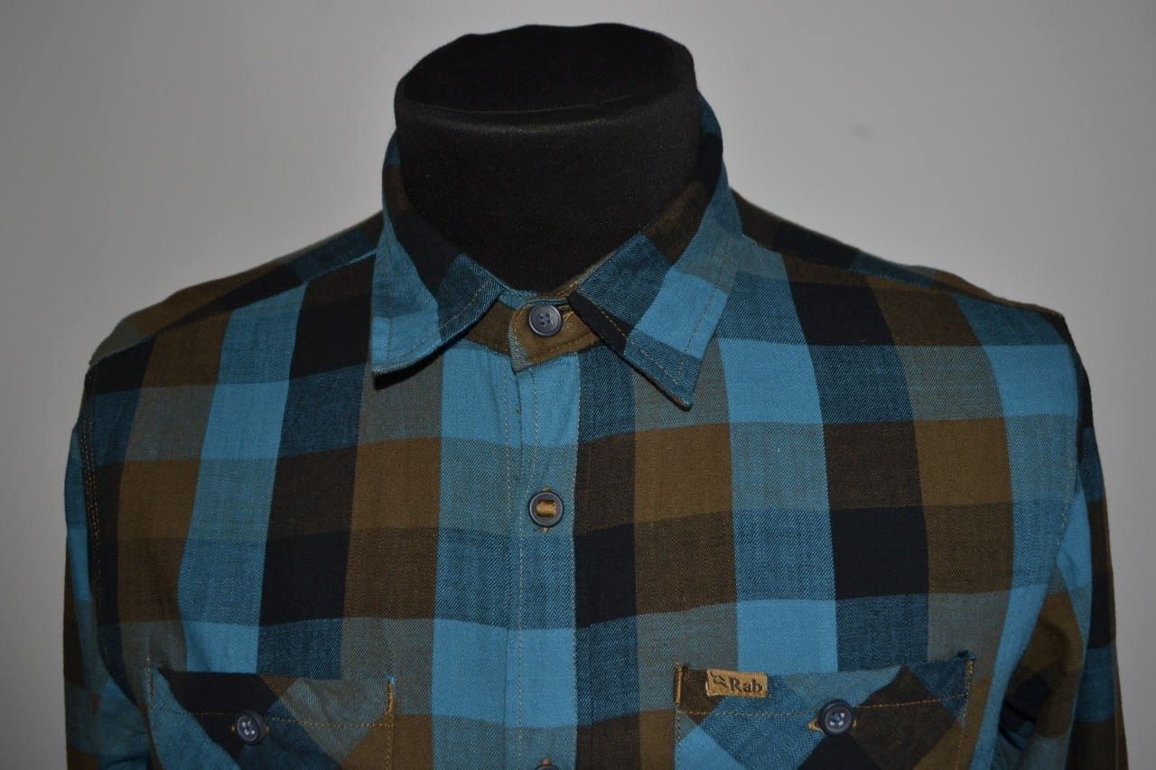Rab Rab Dusker Long Sleeve Azure Check Cotton Shirt size M Size US M / EU 48-50 / 2 - 2 Thumbnail