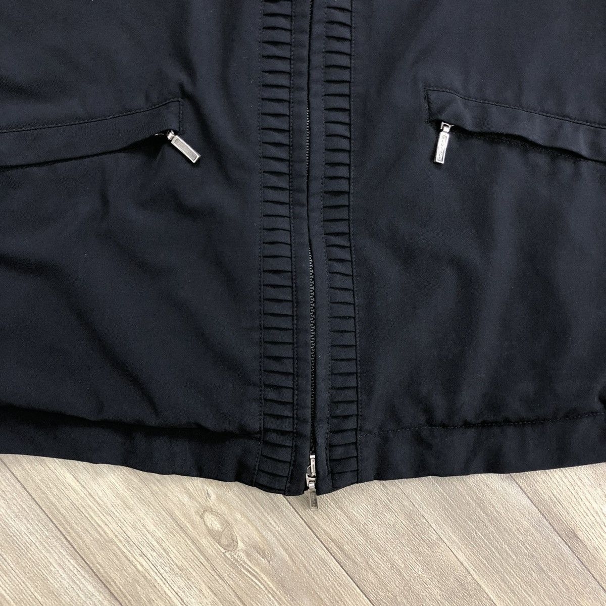 Versace 🇮🇹 Vintage Gianni Vercase Luxury Designer Black Work Jacket Size US L / EU 52-54 / 3 - 7 Thumbnail