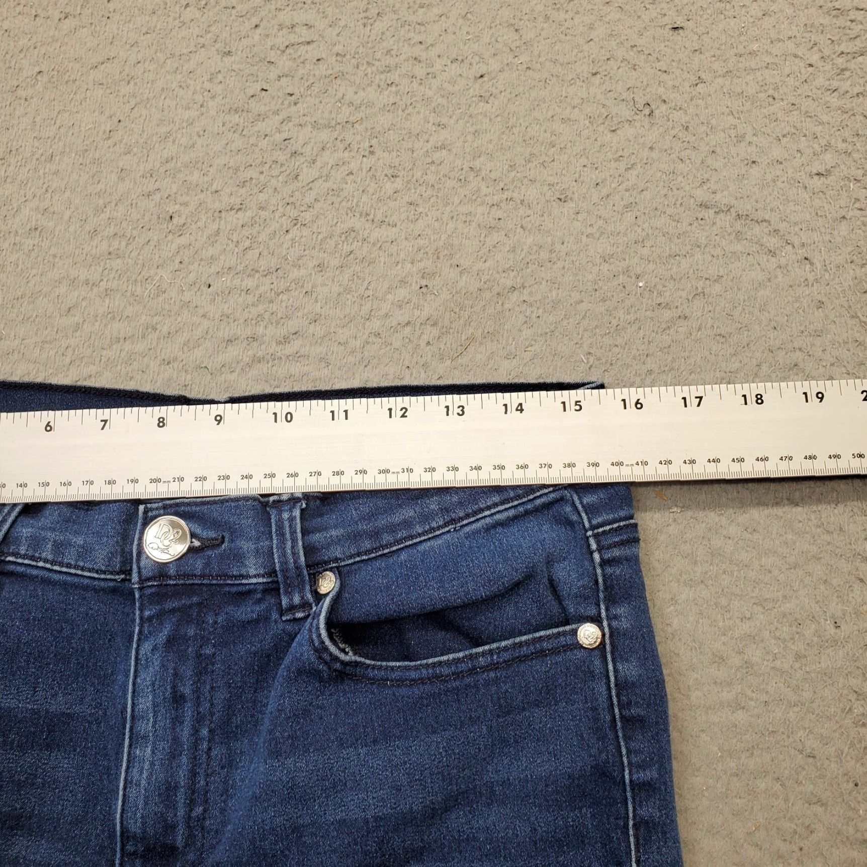 Denime DG2 Faded Whiskered Bootcut Jeans Womens Size 10 Blue Denim Medium Wash Stretch Jeans Women Size 32" / US 10 / IT 46 - 5 Thumbnail