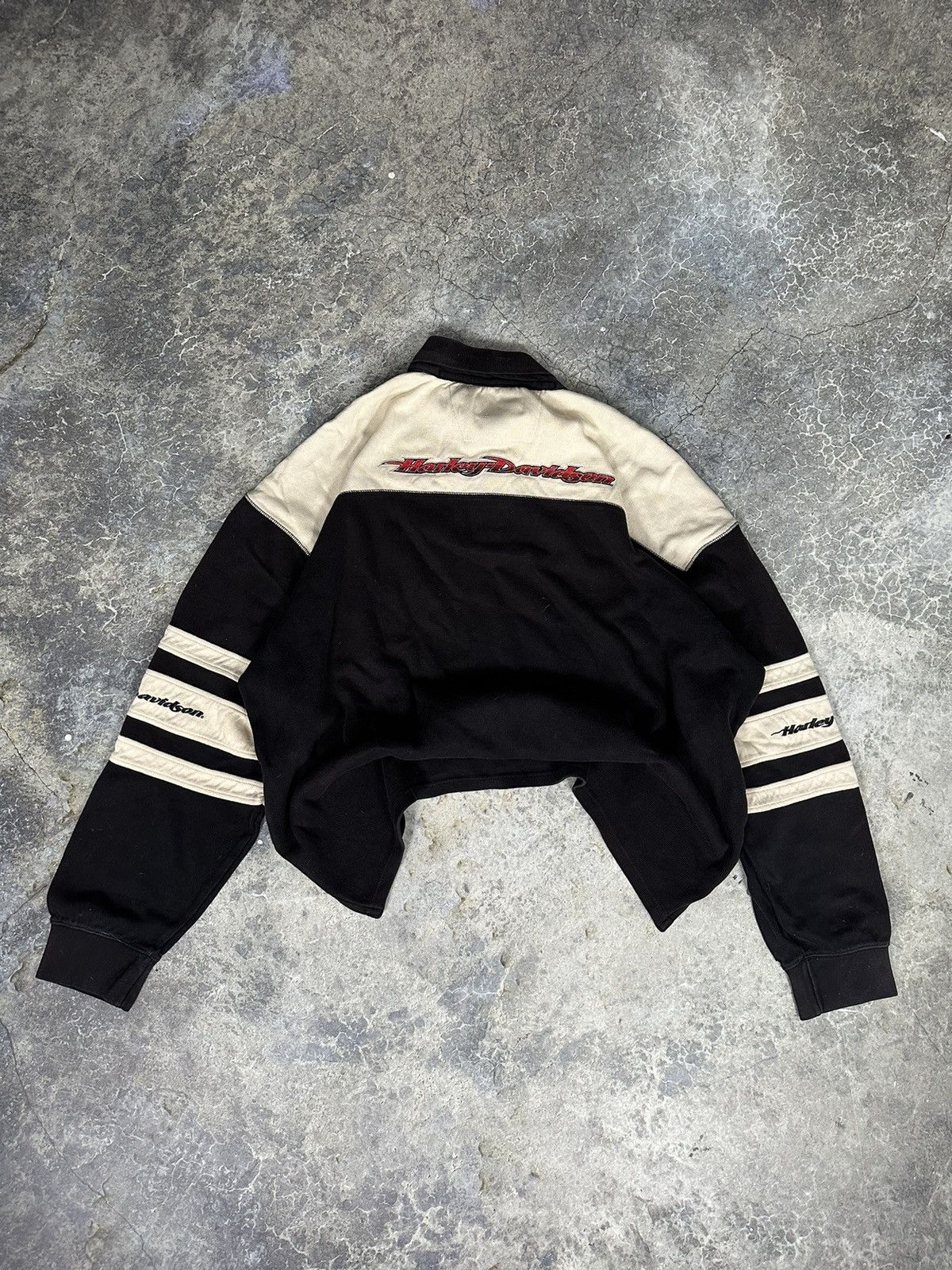 Harley Davidson × Vintage Vintage Harley Davidson Sweatshirt Polo Size US XL / EU 56 / 4 - 4 Thumbnail