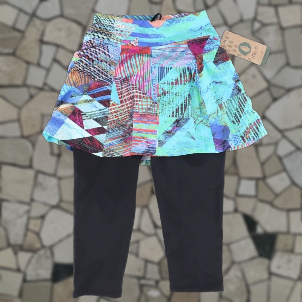 Vintage Dona Jo Black Womens Skort Leggings Woven Polyamide Slim 1 Pants Tennis Activewear Front Flat Pull On Women Size 25" / US 0 / IT 36 - 1 Thumbnail