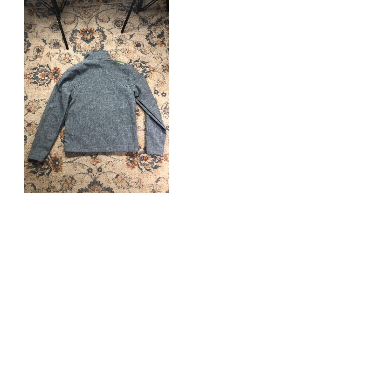Spyder Spyder Jacket Mens M Grey Softshell Full Zip Lined Ski Hiking Neon Trim Pocketed Size US M / EU 48-50 / 2 - 9 Thumbnail