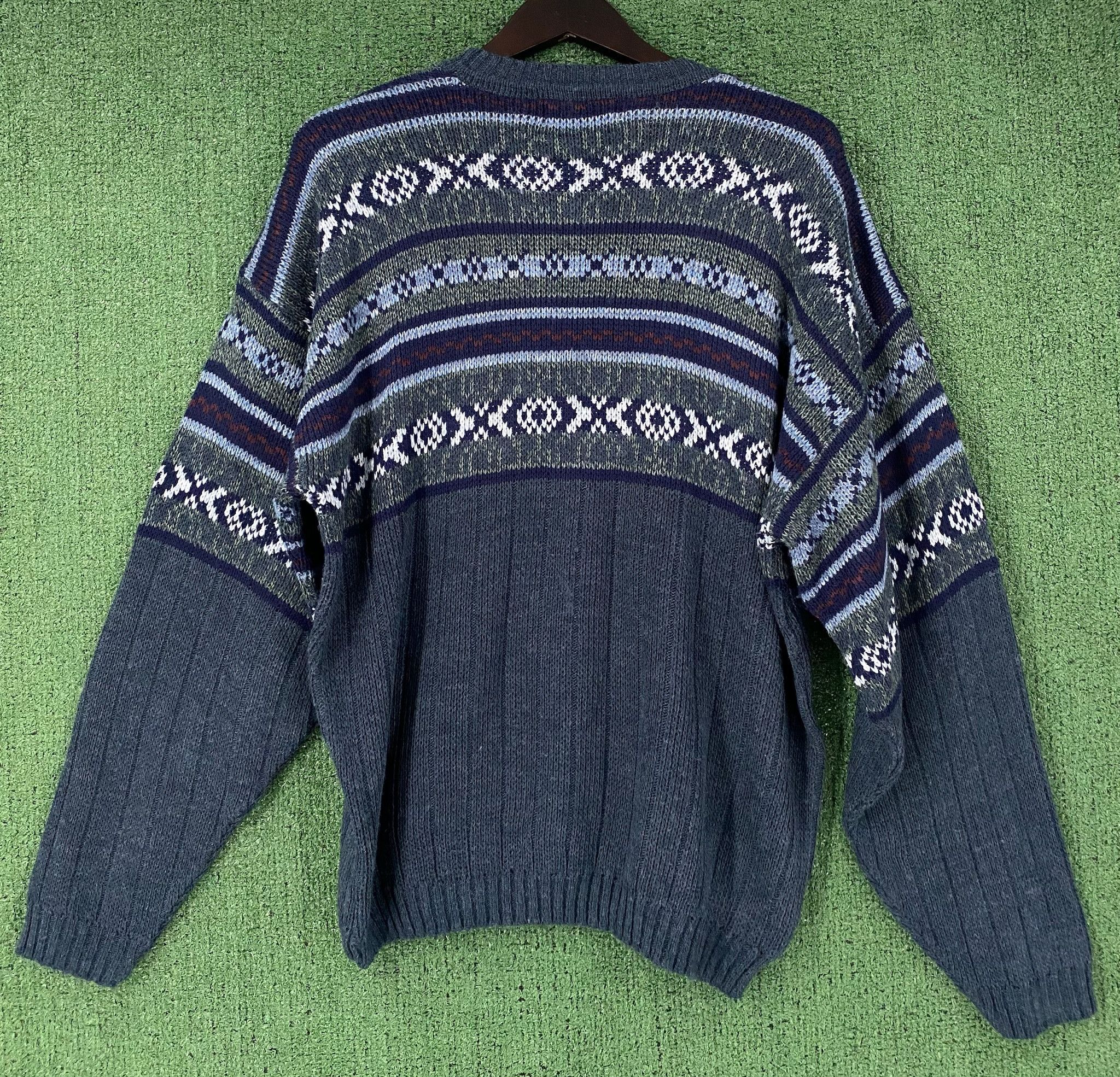David Taylor 90’s David Taylor Fair Isle Patterned Knit Sweater Mens XL Size US XL / EU 56 / 4 - 4 Thumbnail