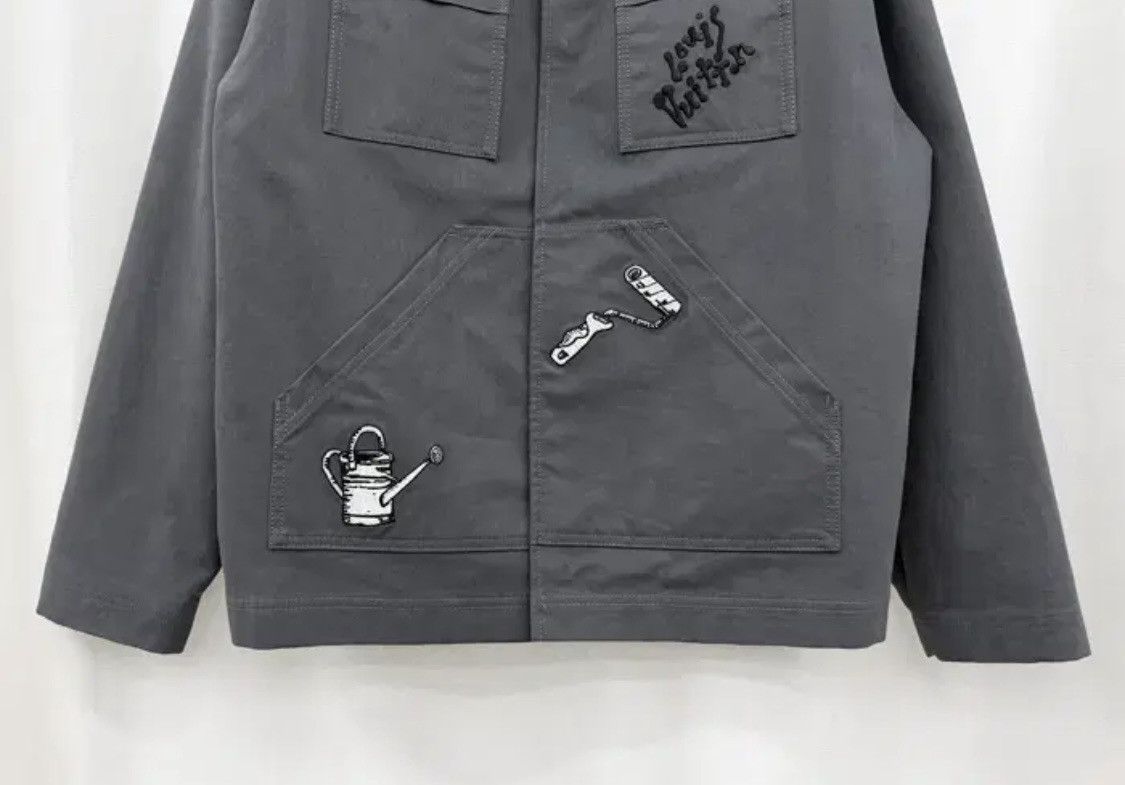 Louis Vuitton Louis Vuitton Gray Denim Jacket with Embroidery Size US M / EU 48-50 / 2 - 4 Thumbnail