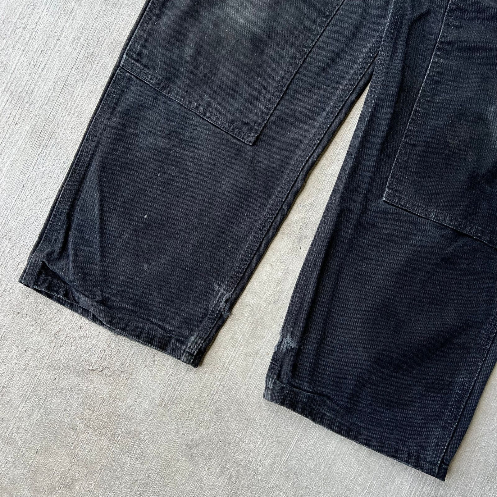 Carhartt Vintage Y2K Carhartt black double knee work carpenter pants Size US 33 - 3 Thumbnail