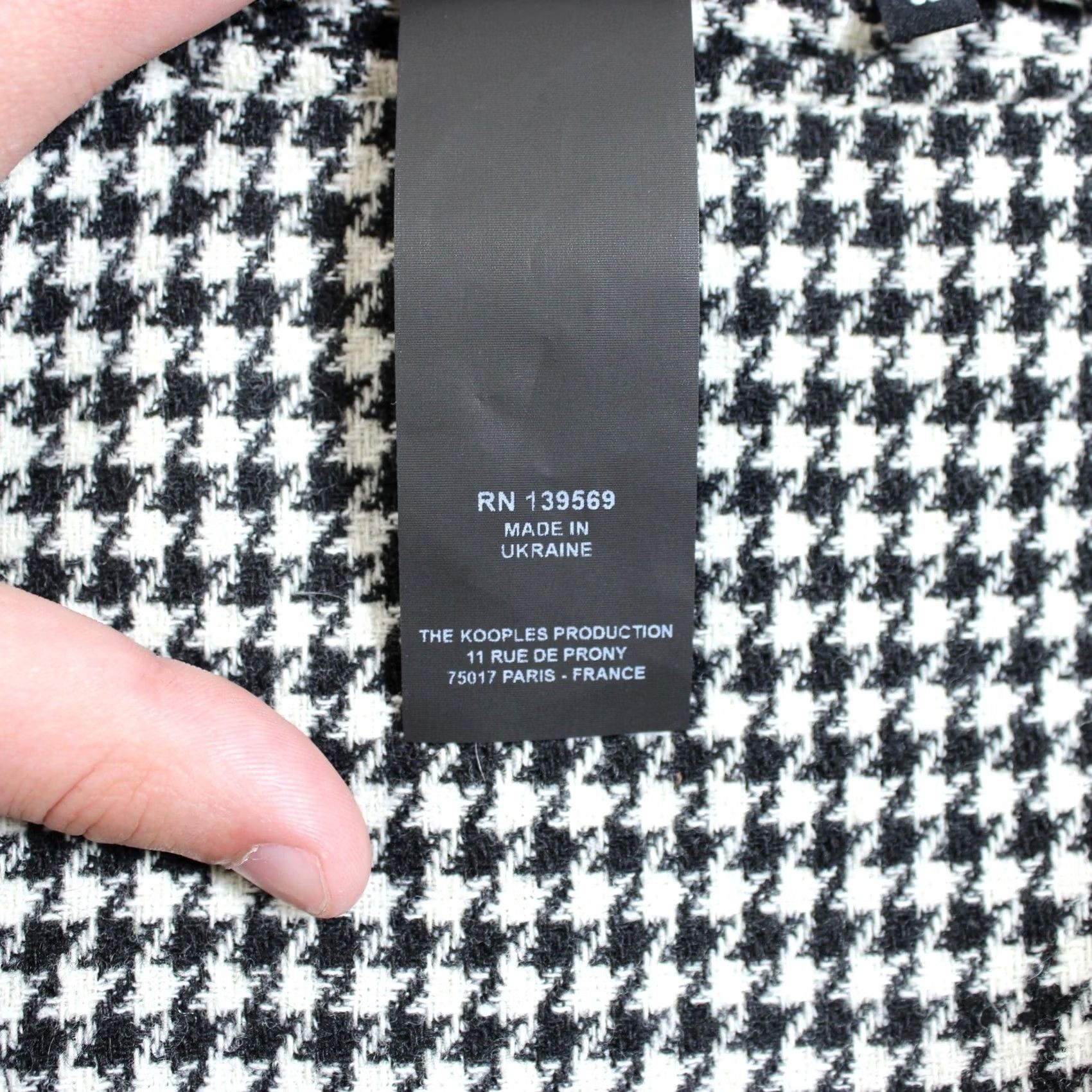 The Kooples VINTAGE The Kooples Blazer Women 38 EU 6 US Black Houndstooth Jacket Academia Heritage Size XS / US 0-2 / IT 36-38 - 5 Thumbnail