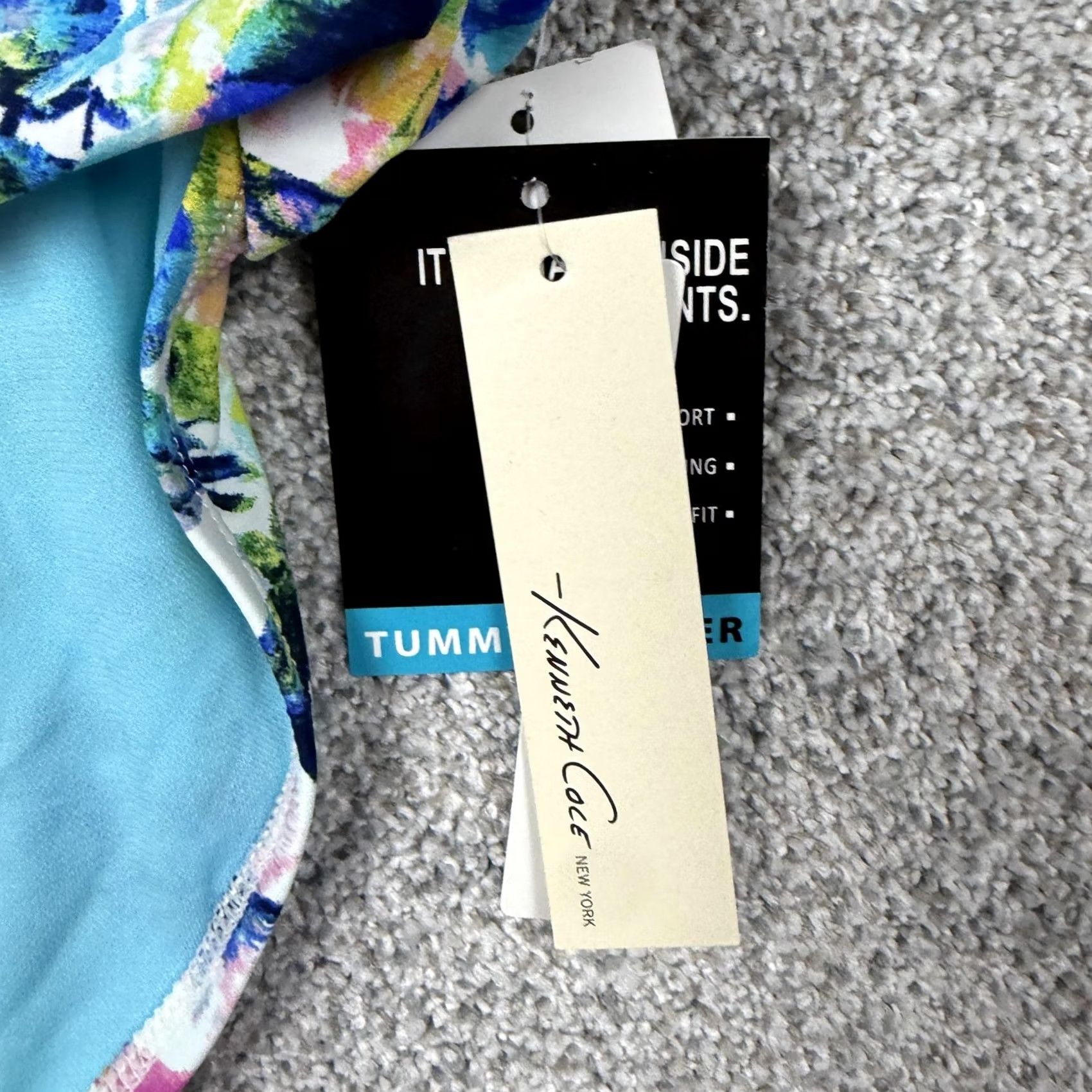 Kenneth Cole Kenneth Cole New York Bikini Bottom L Multicolor Floral Tummy Toner Beachwear Women Size 36" / US 14 / IT 50 - 2 Thumbnail