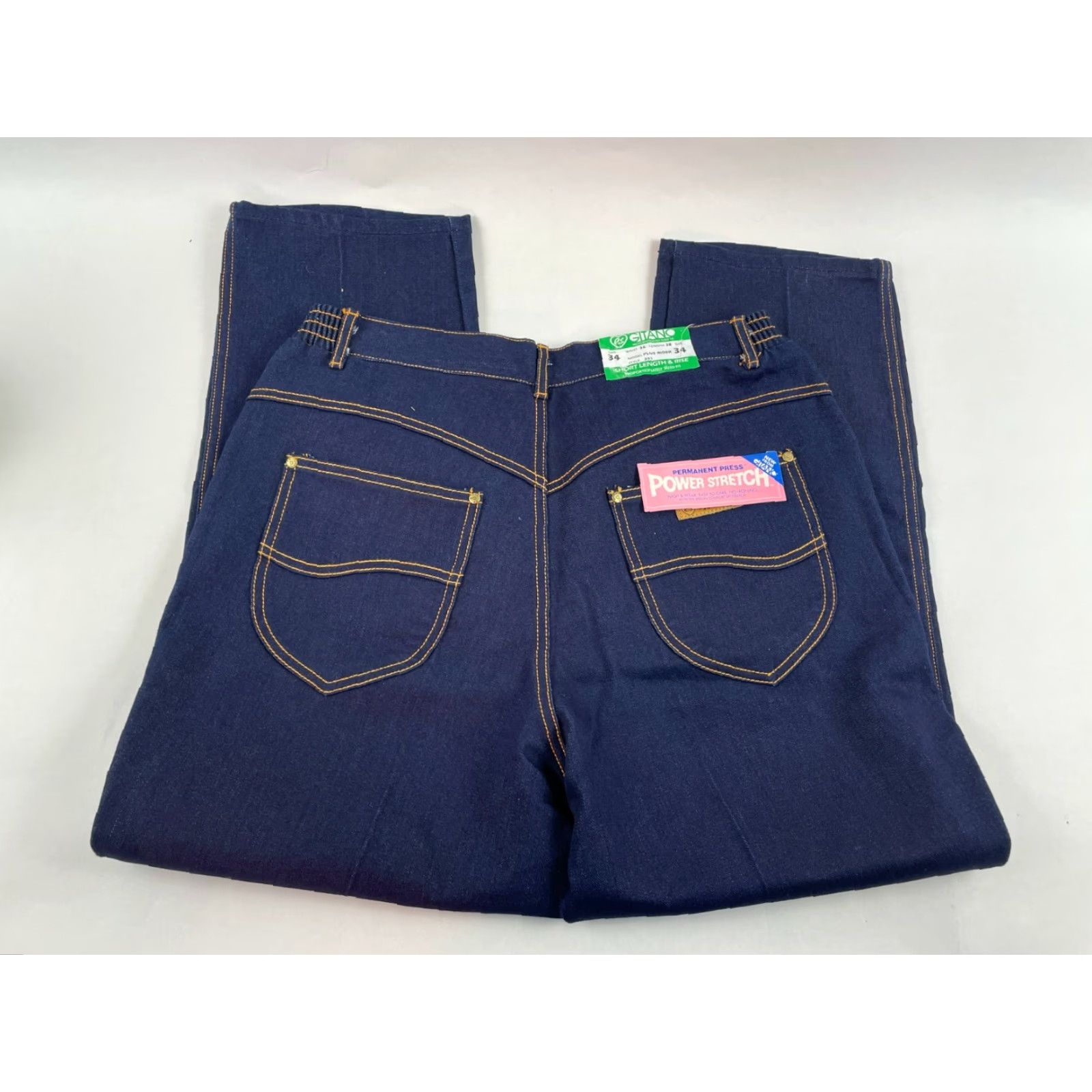 Vintage VINTAGE Gitano Jeans Womens 34 Blue Denim Short Length & Rise 27 Hemmed NWT Size 24" / US 00 / IT 34 - 2 Thumbnail