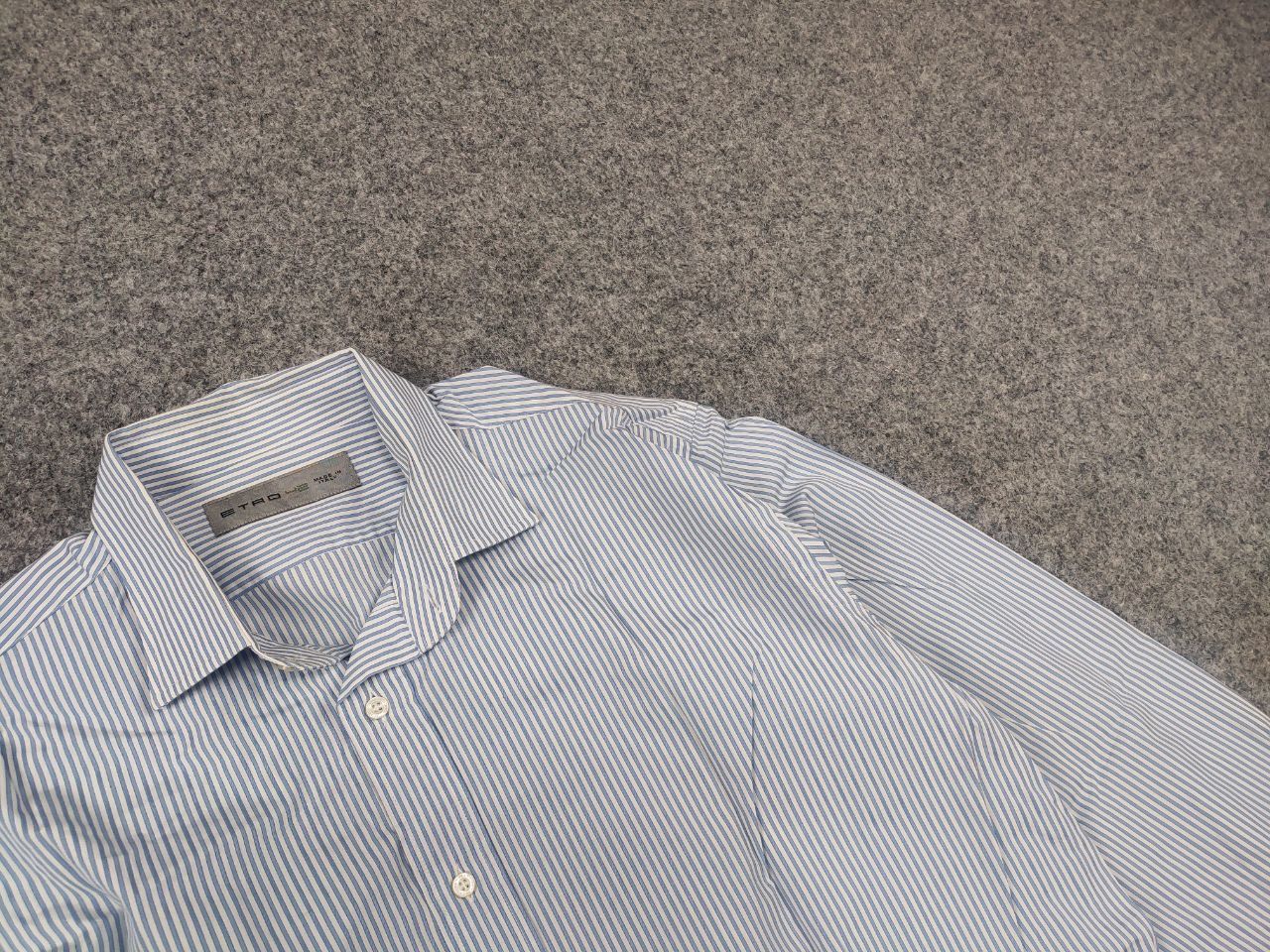 Etro Etro Italy Design long-sleeved shirt blue striped pattern Size US M / EU 48-50 / 2 - 4 Thumbnail