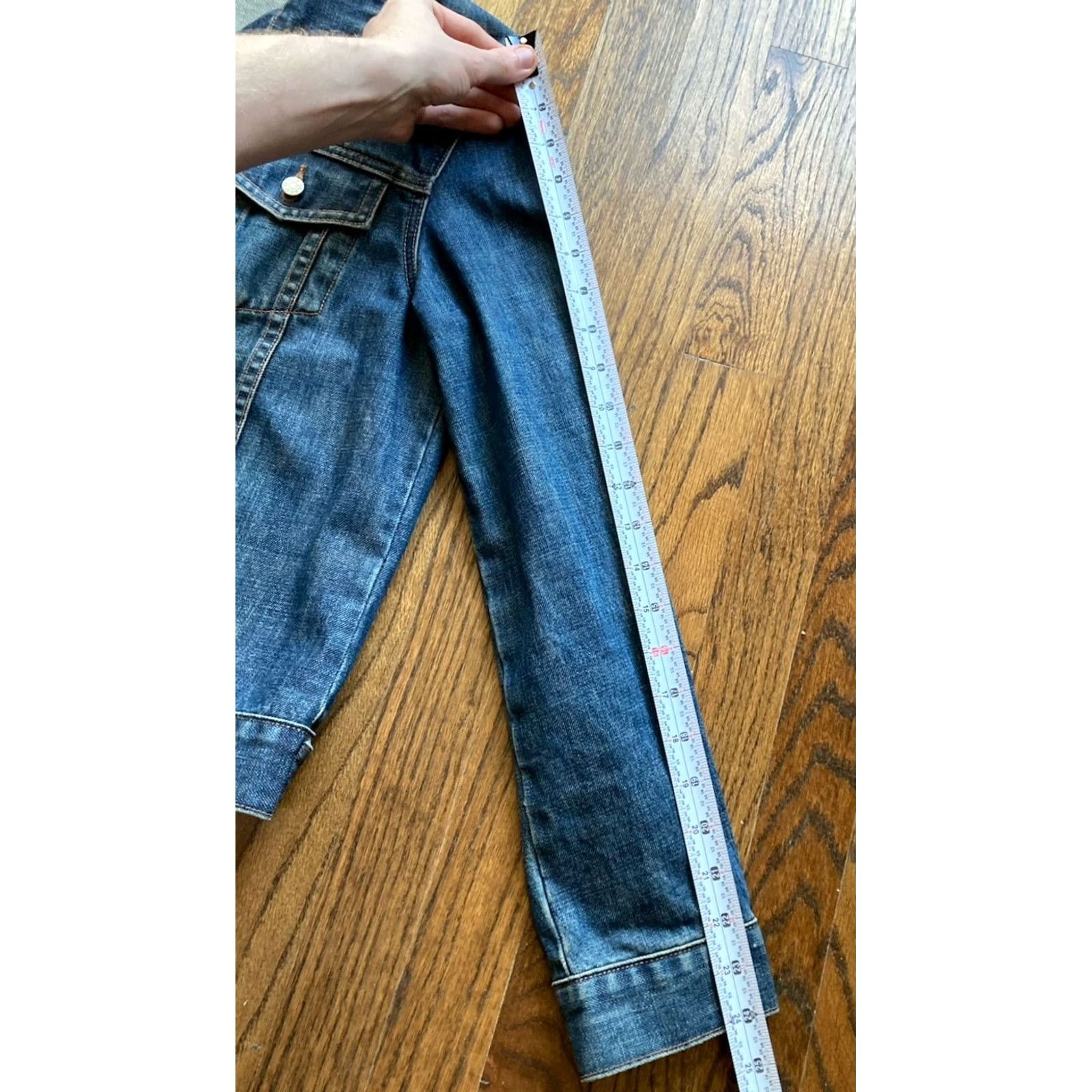 J.Crew J.CREW Denim Jacket Womens Size M Blue Trucker Jean Classic Jacket Clothing City Casual Mens? Ladies? Size 32" / US 10 / IT 46 - 3 Thumbnail