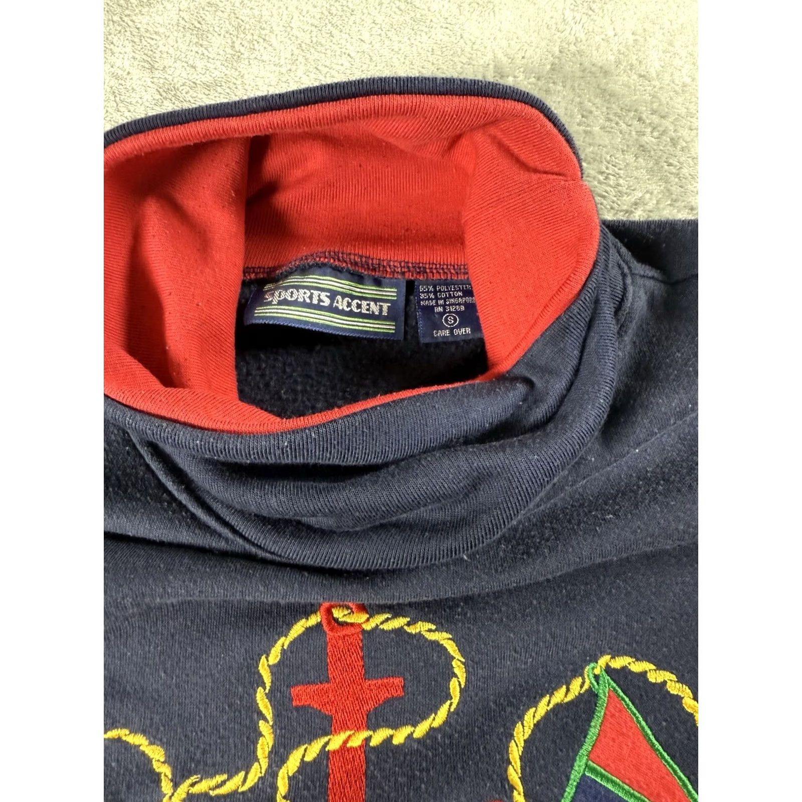 Vintage VINTAGE Nautical Sweatshirt Womens Small Mom Core Grandmother Core Mock Size S / US 4 / IT 40 - 5 Thumbnail