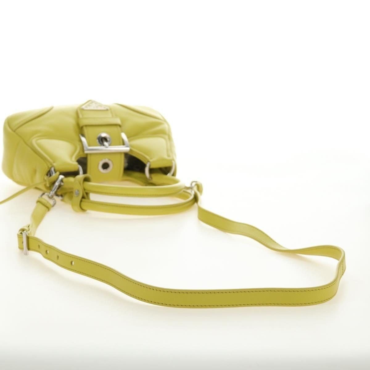 Prada Prada Saffiano Galleria Handbag Yellow Size ONE SIZE - 9 Thumbnail