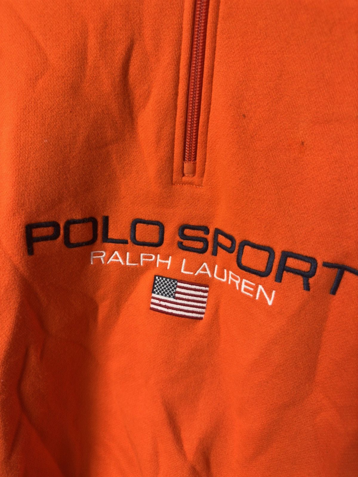 Polo Ralph Lauren × Ralph Lauren Sport × Vintage Polo Sport Ralph Lauren 1/4 Zip Vintage Sweatshirt Size US XL / EU 56 / 4 - 3 Thumbnail