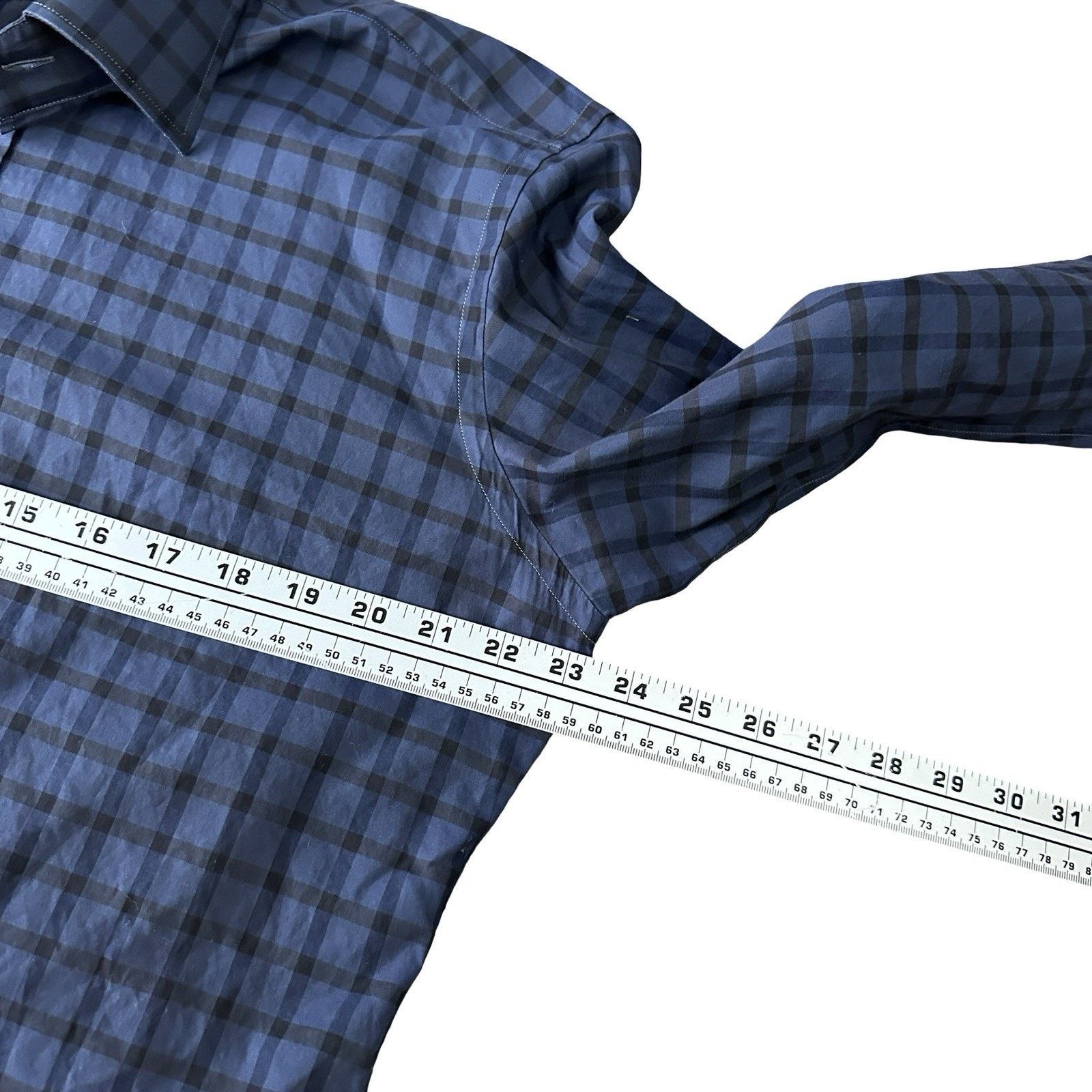 Etro Etro Shirt Men 42 Blue Checkered Cotton Long Sleeve Classic Size US L / EU 52-54 / 3 - 7 Thumbnail