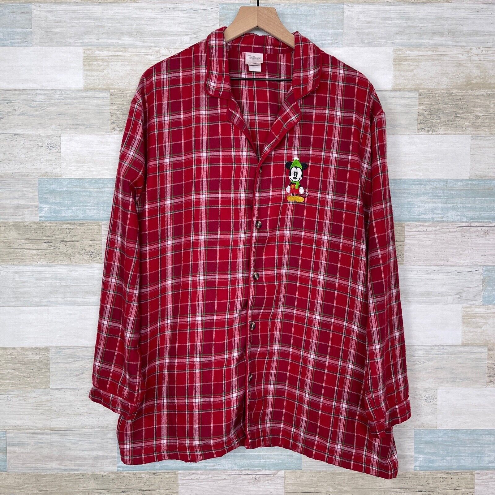 Disney Disney Store Mickey Mouse Flannel Pajama Red Plaid Mens L Size US L / EU 52-54 / 3 - 2 Thumbnail