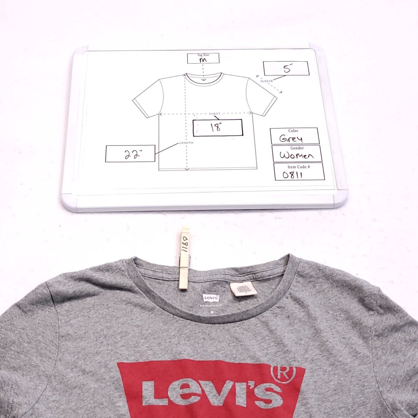 Levi's Levis Casual Pullover Shirt Womens Size Medium M Gray Red Size M / US 6-8 / IT 42-44 - 9 Thumbnail