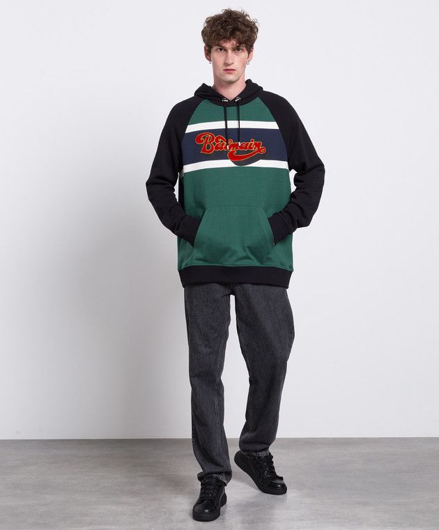 Balmain o1y0426 Logo Hoodie in Multicolor Size US M / EU 48-50 / 2 - 5 Thumbnail