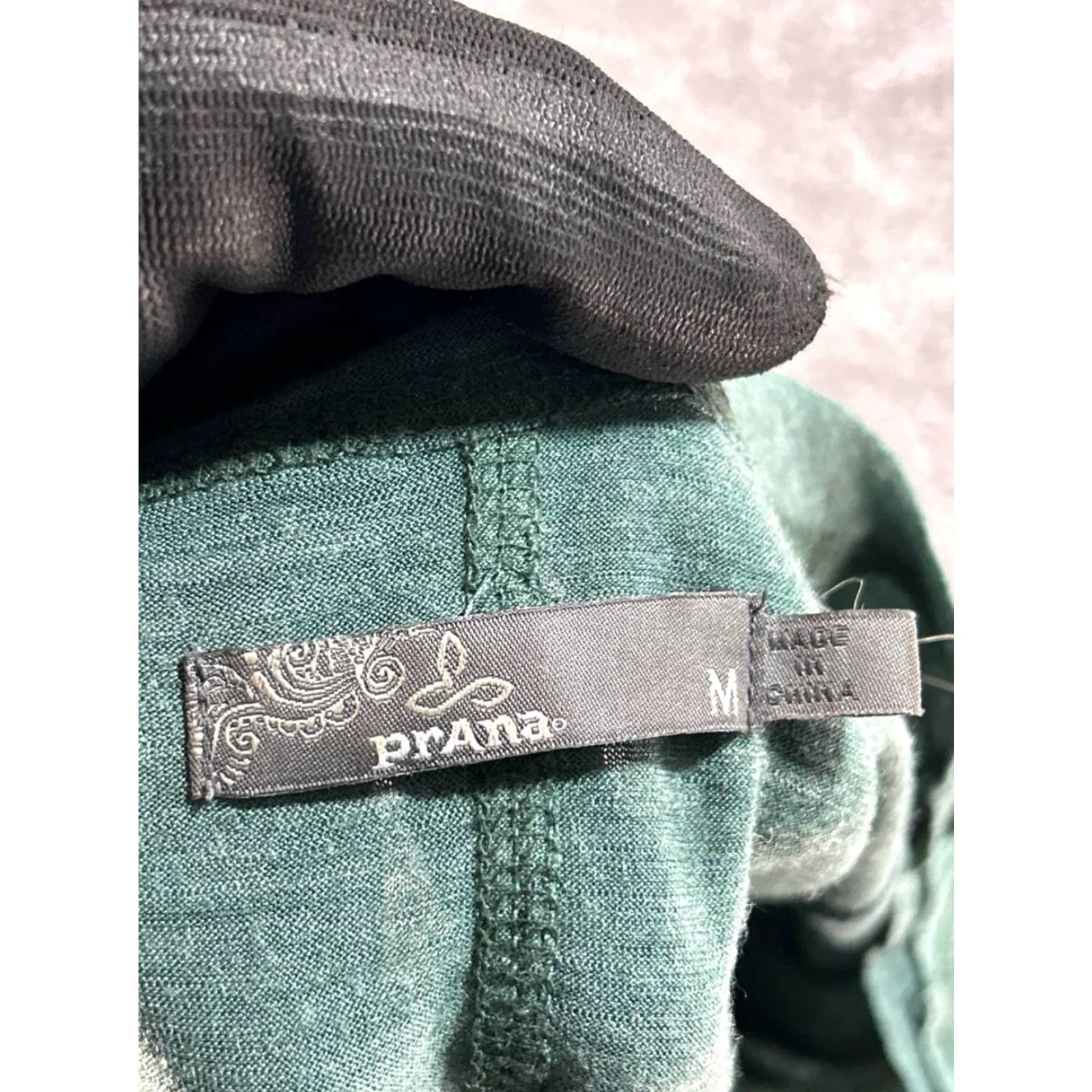 Prana prAna Chrissa Top Women Medium Green Logo Round Neck Raglan Sleeve Athletic Yoga Shirt Size M / US 6-8 / IT 42-44 - 5 Thumbnail