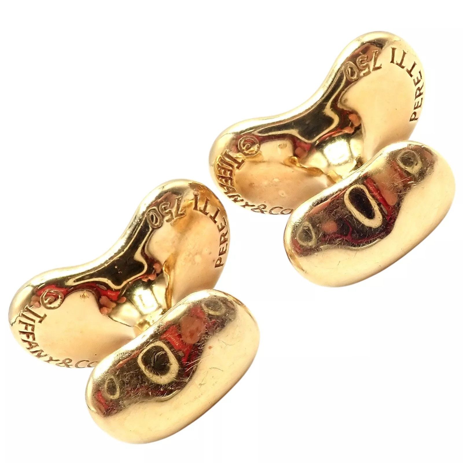 Tiffany & Co. Tiffany & Co Peretti 18k Extra Large Bean Cufflinks Size ONE SIZE - 4 Thumbnail