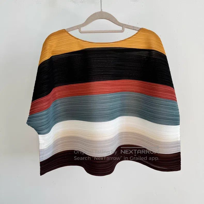 Issey Miyake Issey Miyake Color-block Short Sleeve Size L / US 10 / IT 46 - 2 Thumbnail