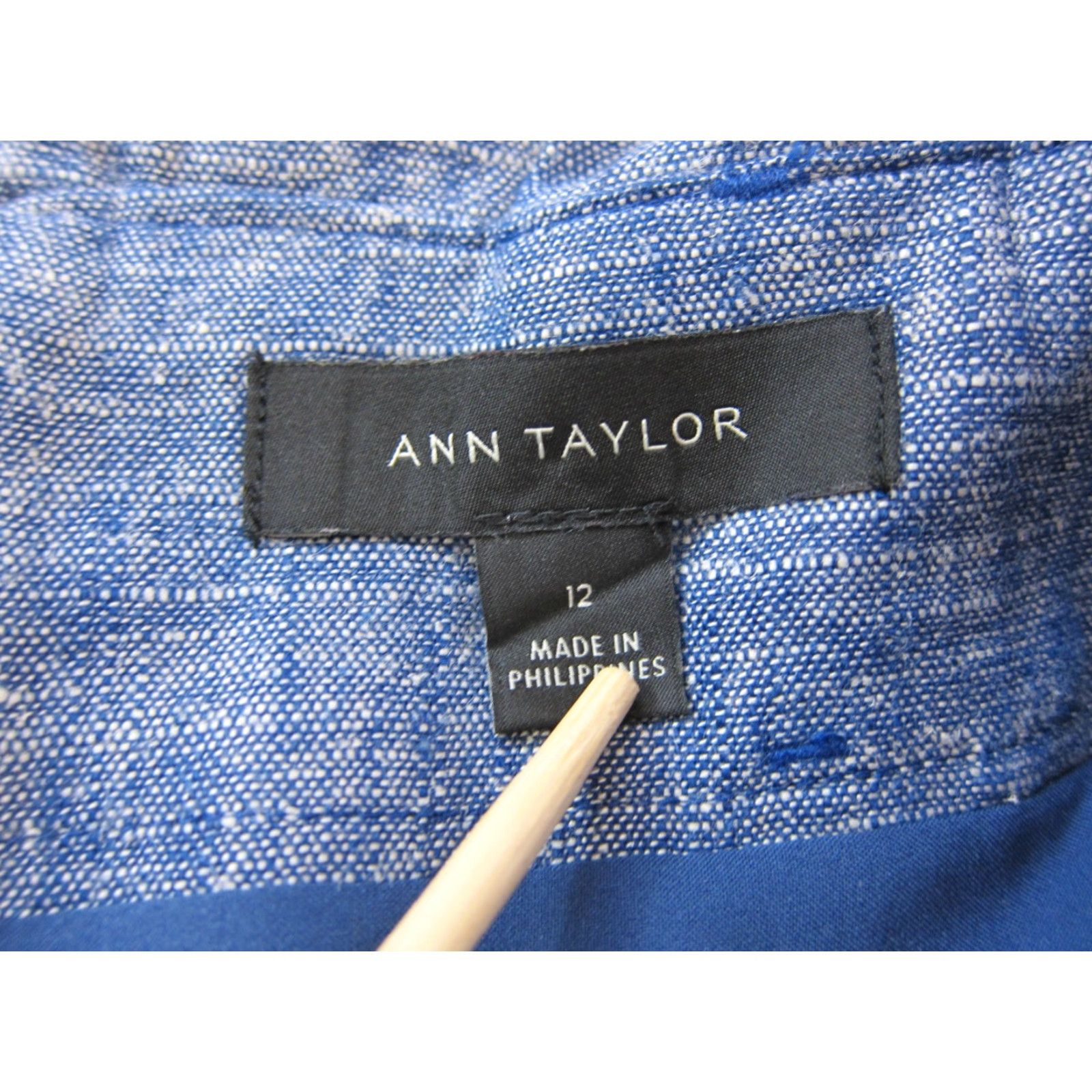 Ann Taylor Ann Taylor Loft Skirt Women Size 12 Linen Blue Belted Pocket Pencil Straight Solid Size 34" / US 12 / IT 48 - 3 Thumbnail