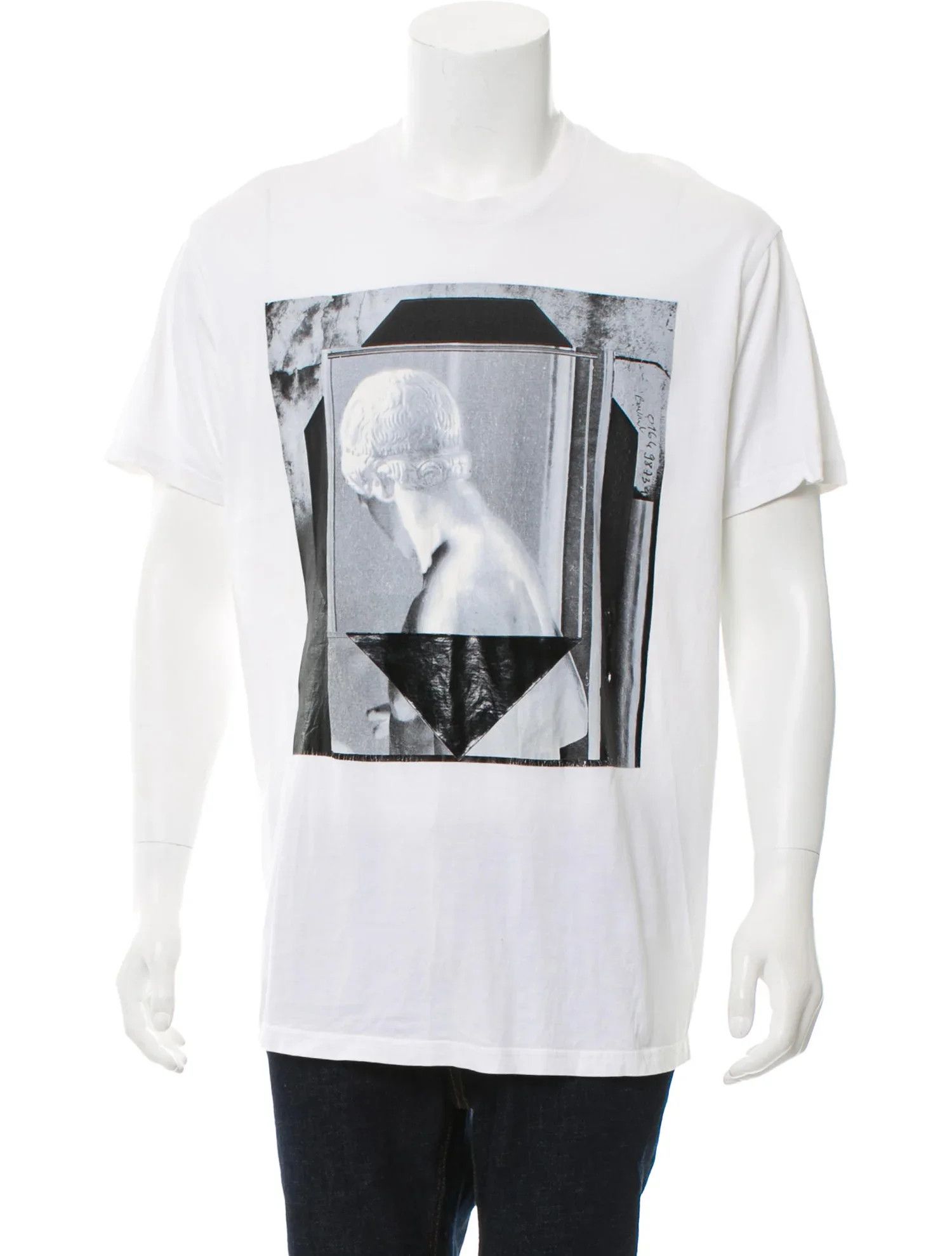 Givenchy FW13 White Runway Statue Print Oversized T-Shirt Size US XL / EU 56 / 4 - 2 Thumbnail