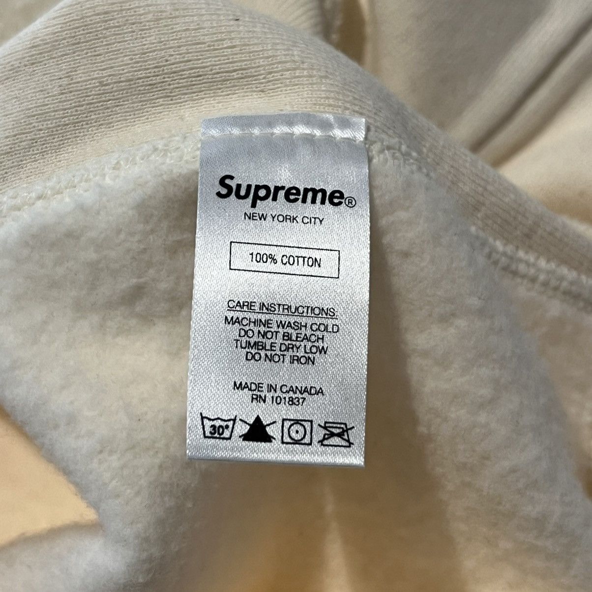 Supreme Supreme Cross Box Logo Hooded Sweatshirt Natural • L Size US L / EU 52-54 / 3 - 5 Thumbnail
