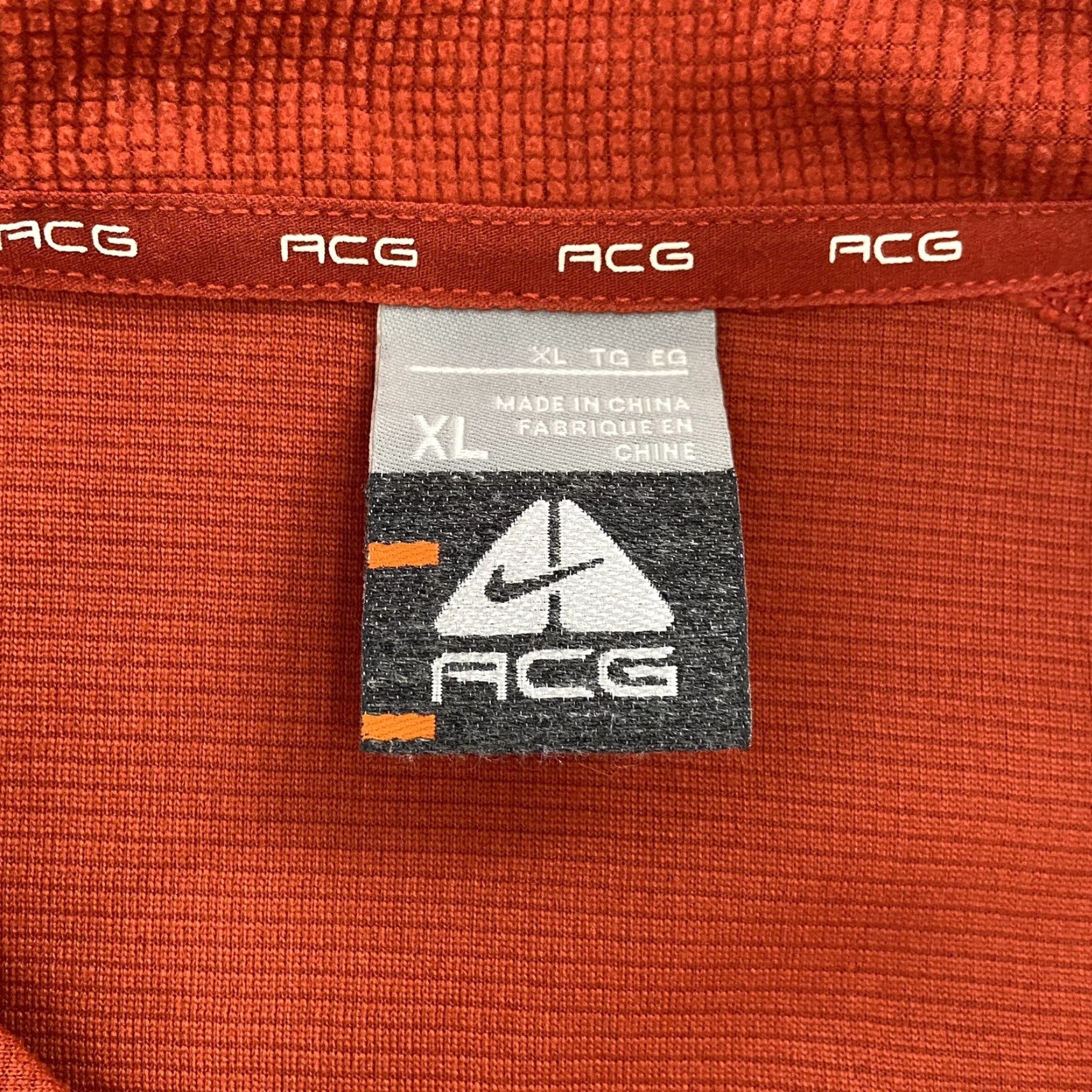 Nike VINTAGE Nike ACG Sweater Adult XL Orange Long Sleeve 1/4 Zip Pullover Mens XL Size US XL / EU 56 / 4 - 6 Thumbnail